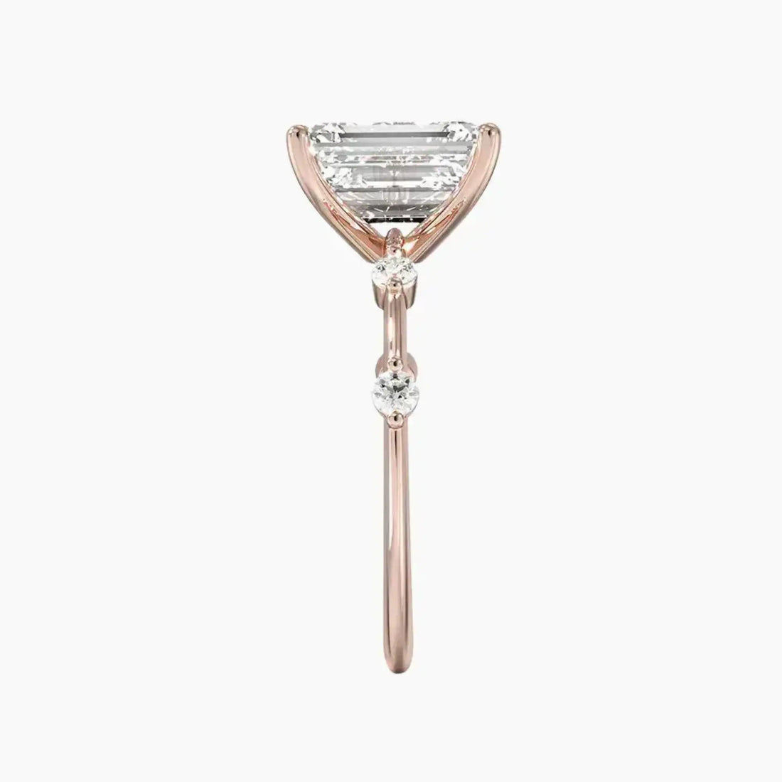 Sena Emerald Designer 3 Carat Lab Grown Diamond Engagement Ring in 18K Yellow Gold