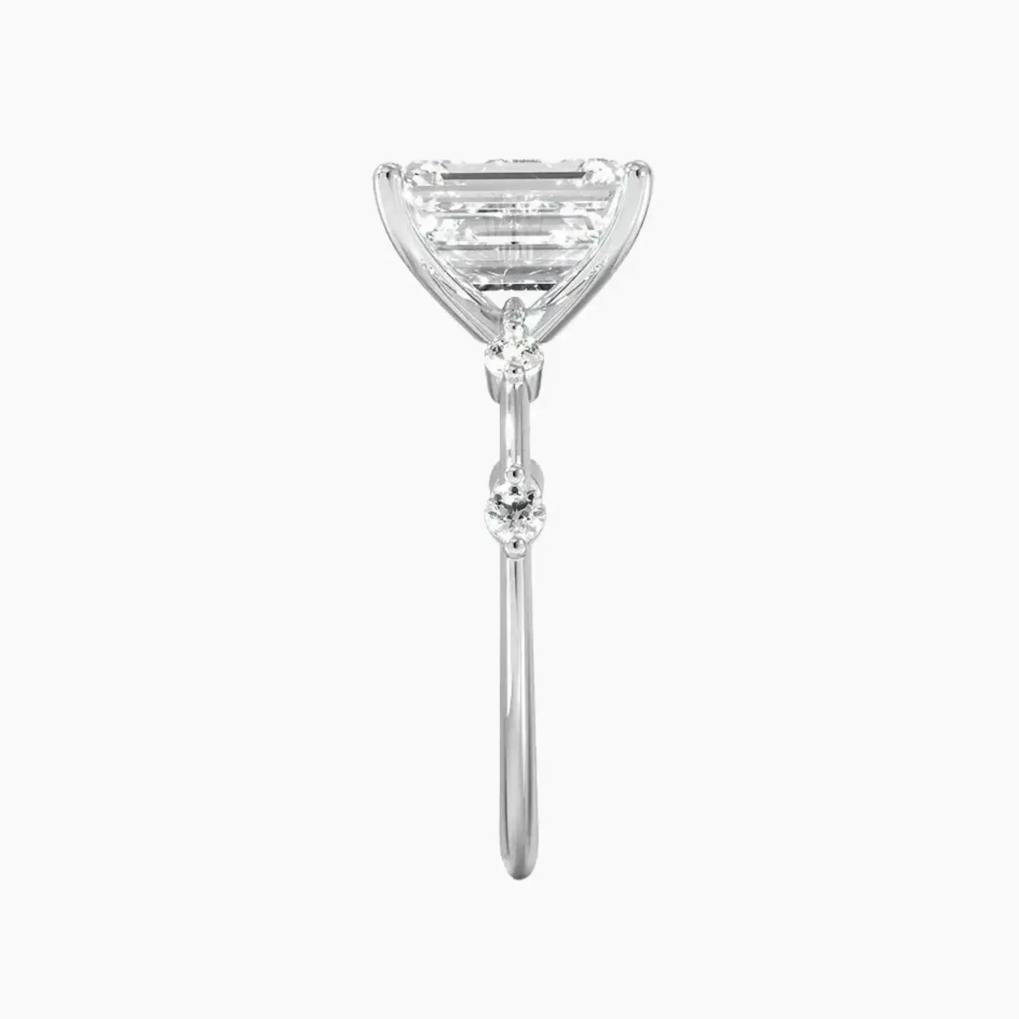 Sena Emerald Designer 1.5 Carat Lab Grown Diamond Engagement Ring in 14K White Gold