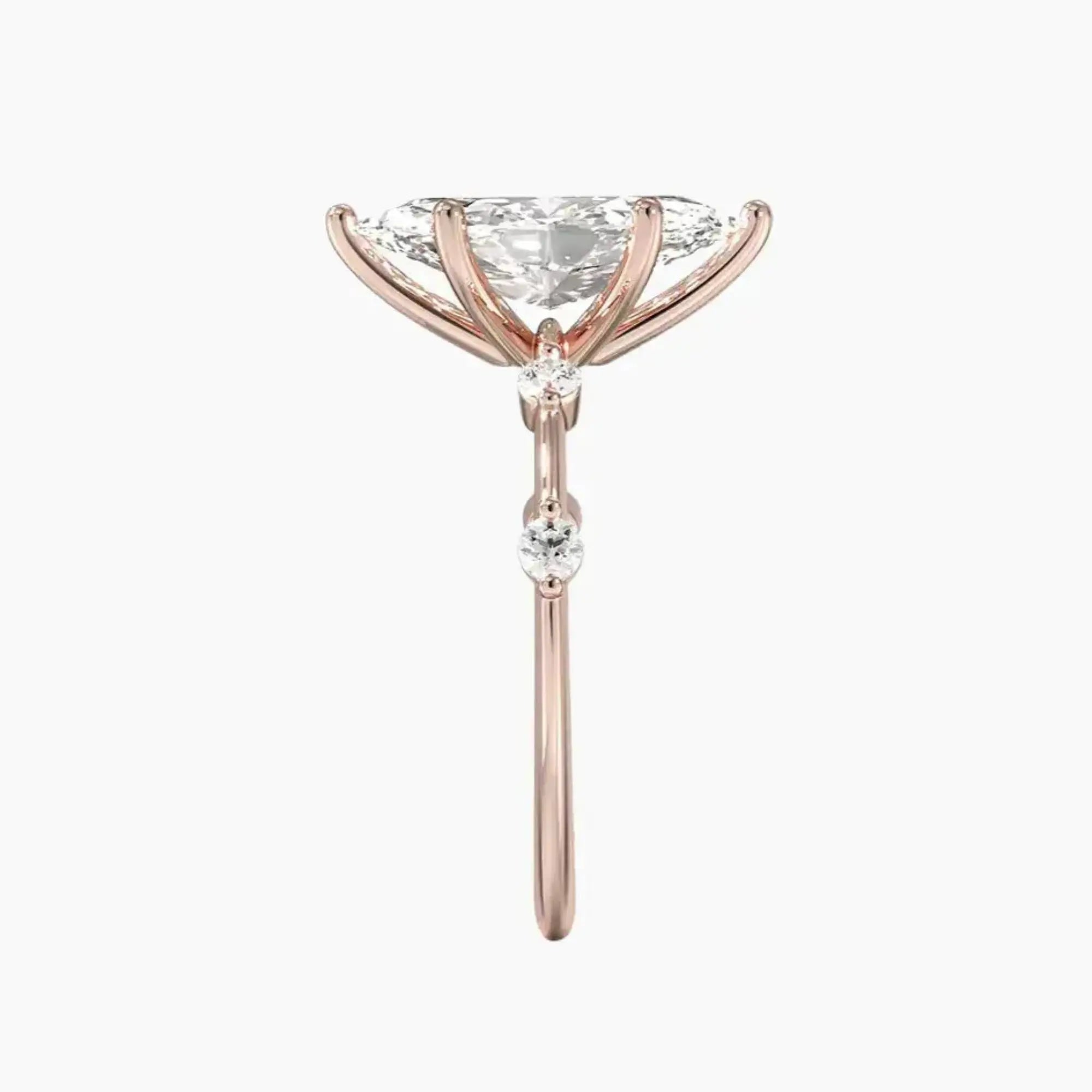 Sena Marquise Designer 1.5 Carat Lab Grown Diamond Engagement Ring in 14K White Gold