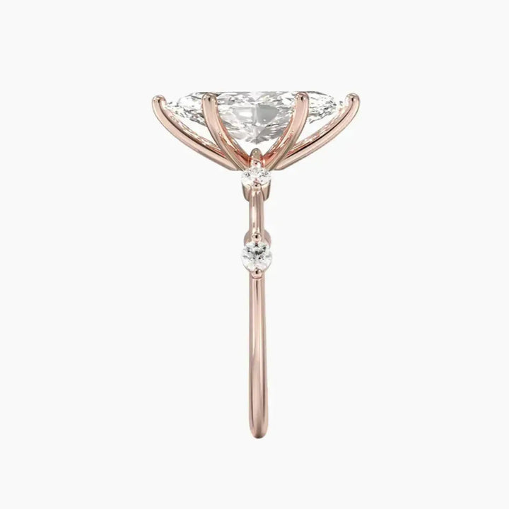 Sena Marquise Designer 1.5 Carat Lab Grown Diamond Engagement Ring in 18K White Gold