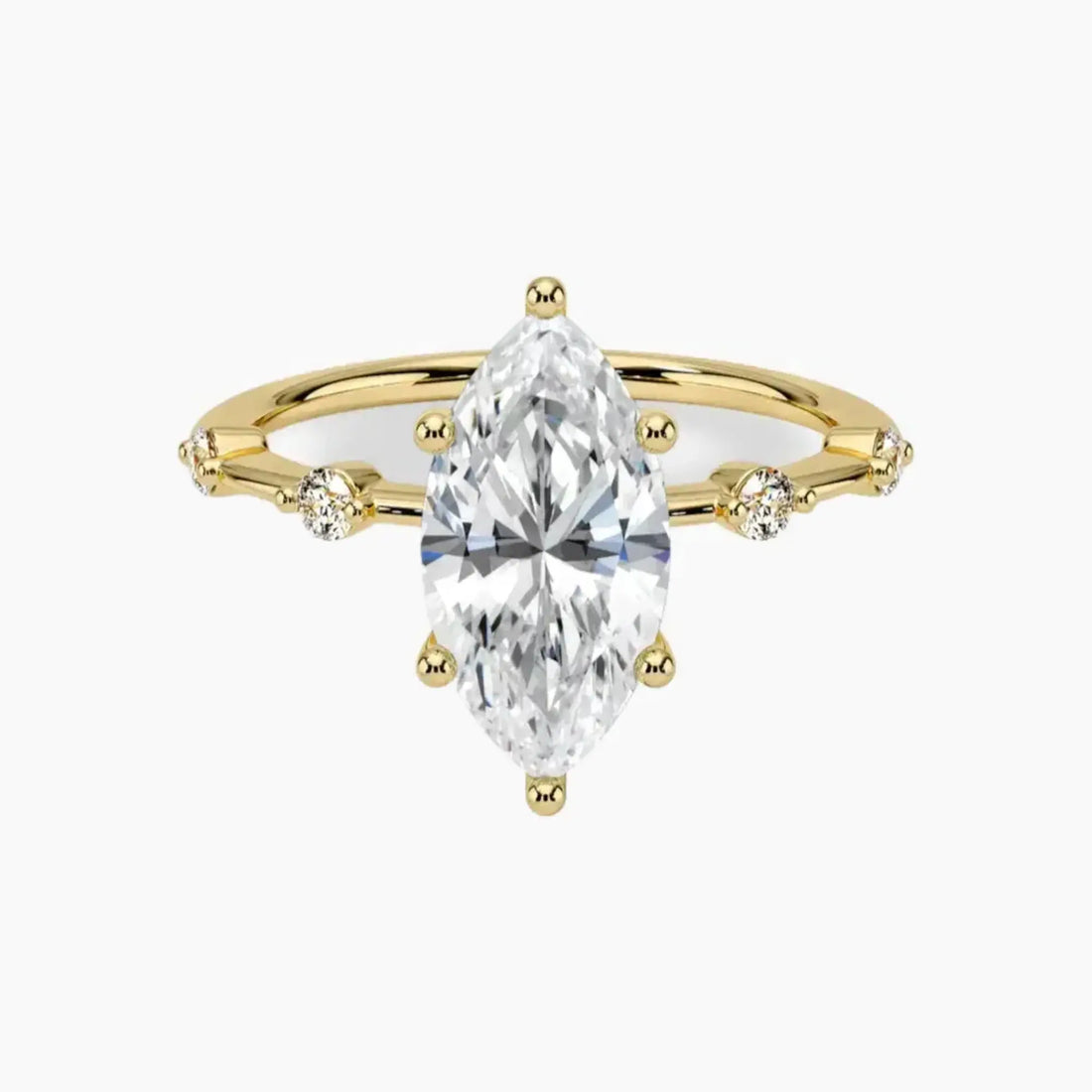 Sena Marquise Designer Diamond Ring Setting in 18K Rose Gold