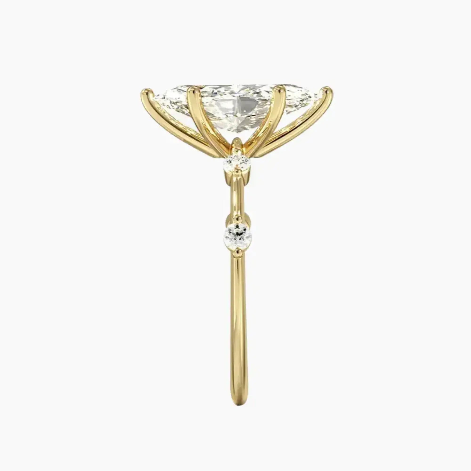 Sena Marquise Designer 3 Carat Lab Grown Diamond Engagement Ring in 14K Rose Gold