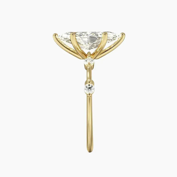Sena Marquise Designer 2 Carat Lab Grown Diamond Engagement Ring in 18K Rose Gold