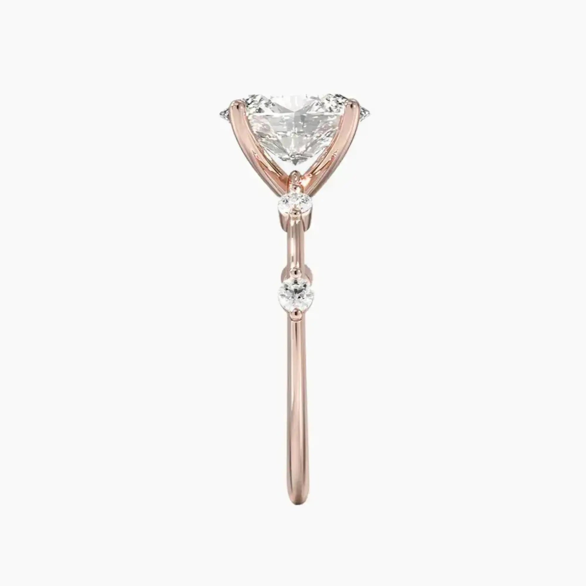 Sena Oval Designer 1 Carat Lab Grown Diamond Engagement Ring in 18K White Gold