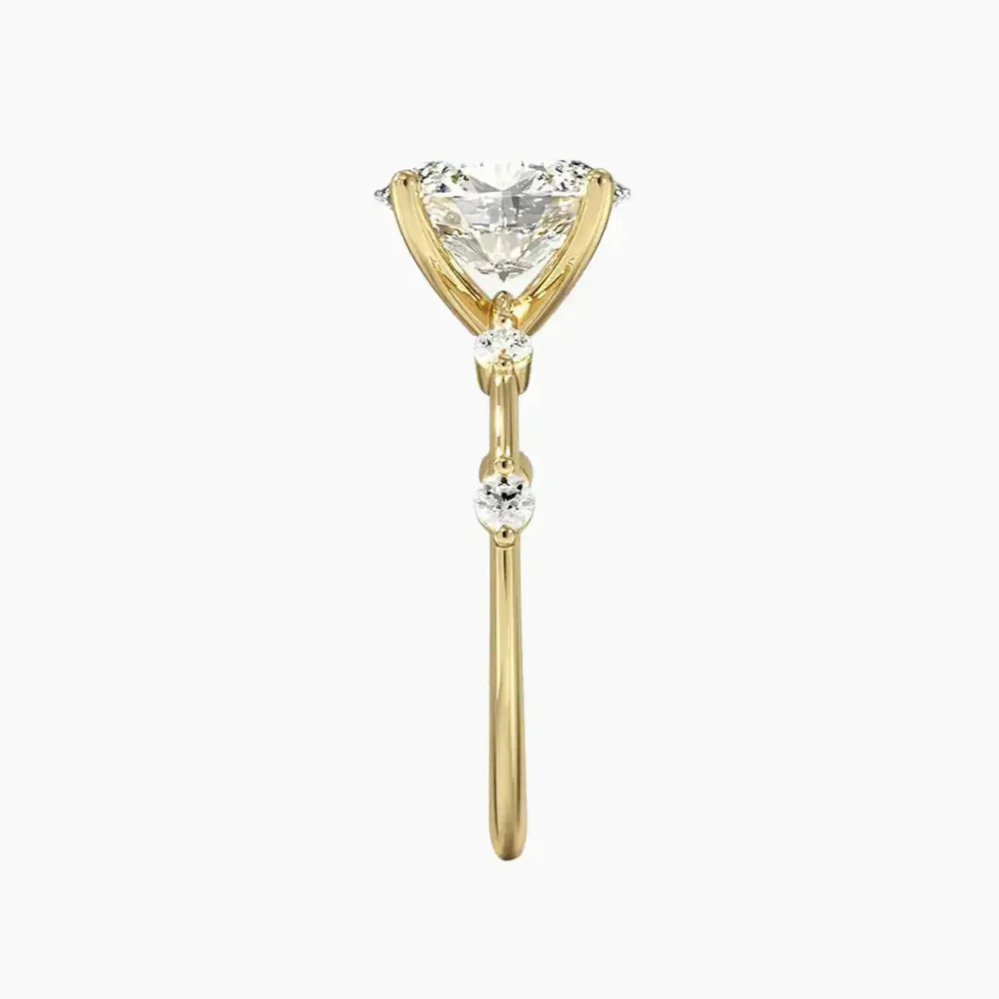 Sena Oval Designer 2.5 Carat Lab Grown Diamond Engagement Ring in 14K White Gold