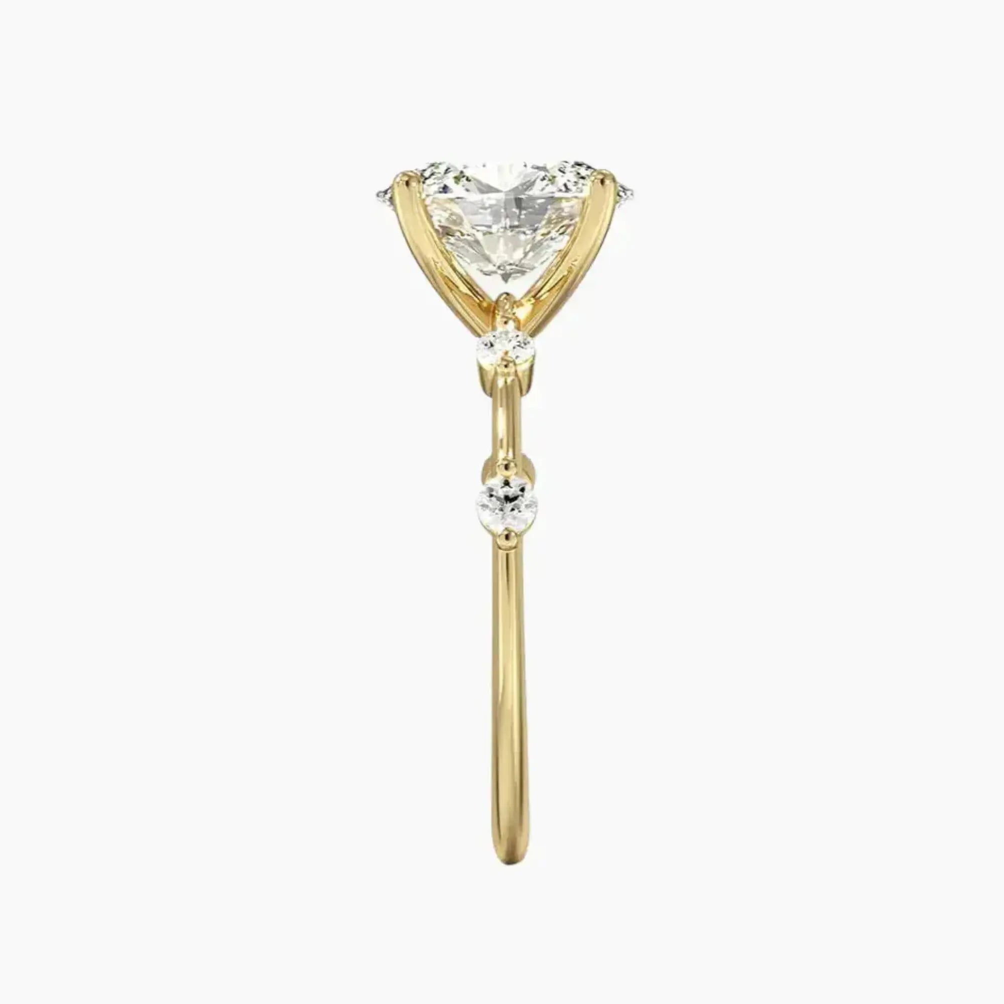 Sena Oval Designer Diamond Ring Setting in 14K Rose Gold