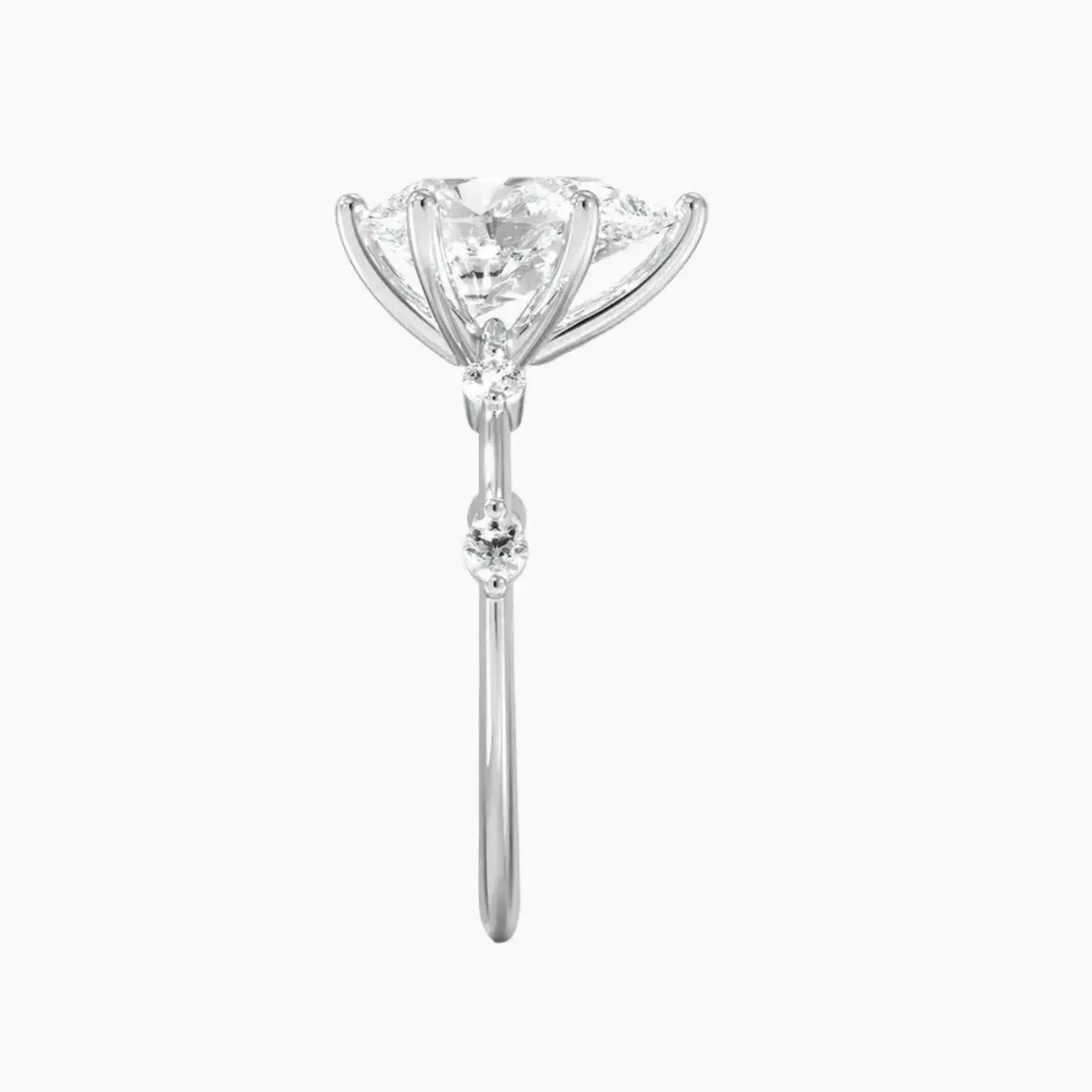 Sena Pear Designer 1 Carat Lab Grown Diamond Engagement Ring in 18K Rose Gold