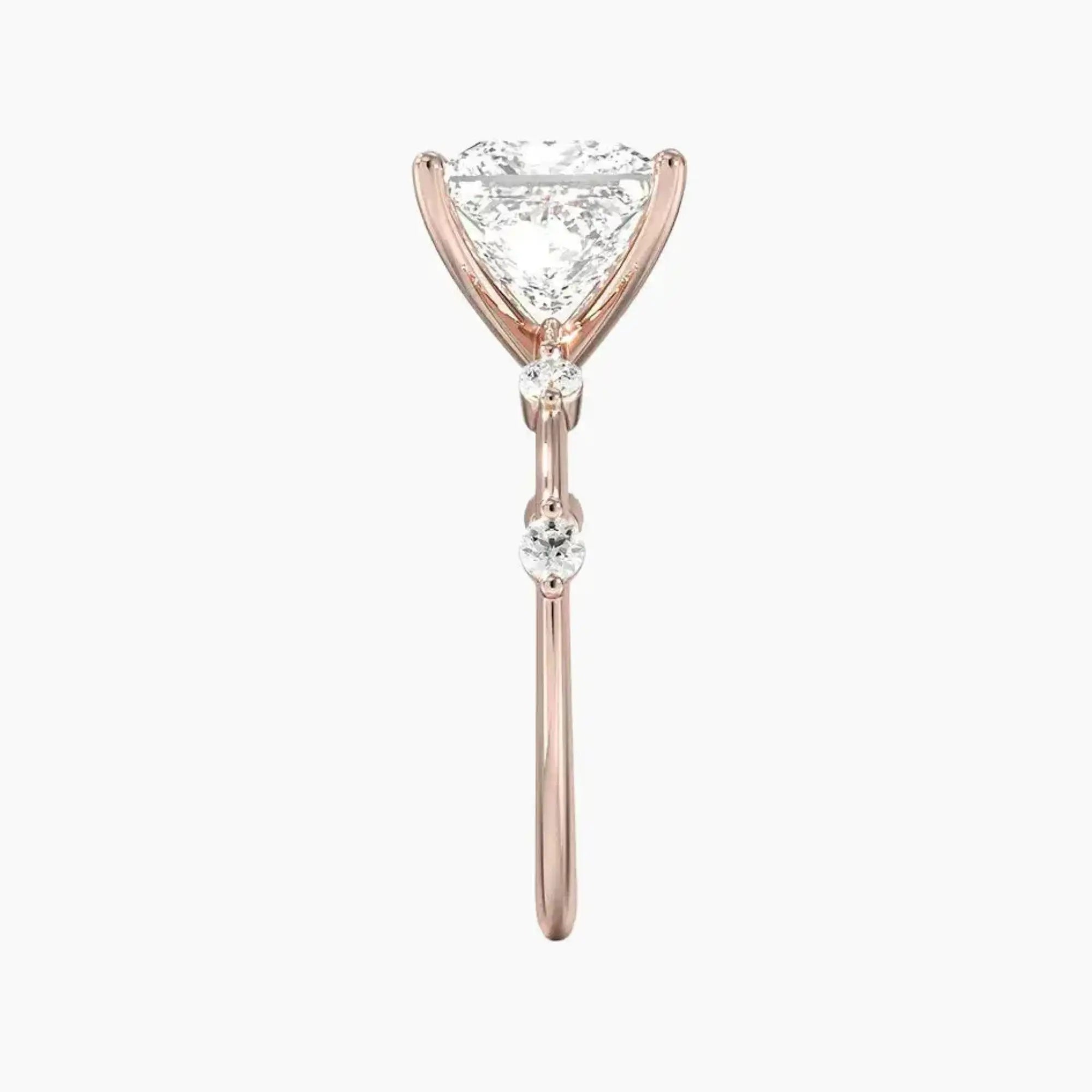 Sena Princess Designer 3 Carat Lab Grown Diamond Engagement Ring in 14K White Gold