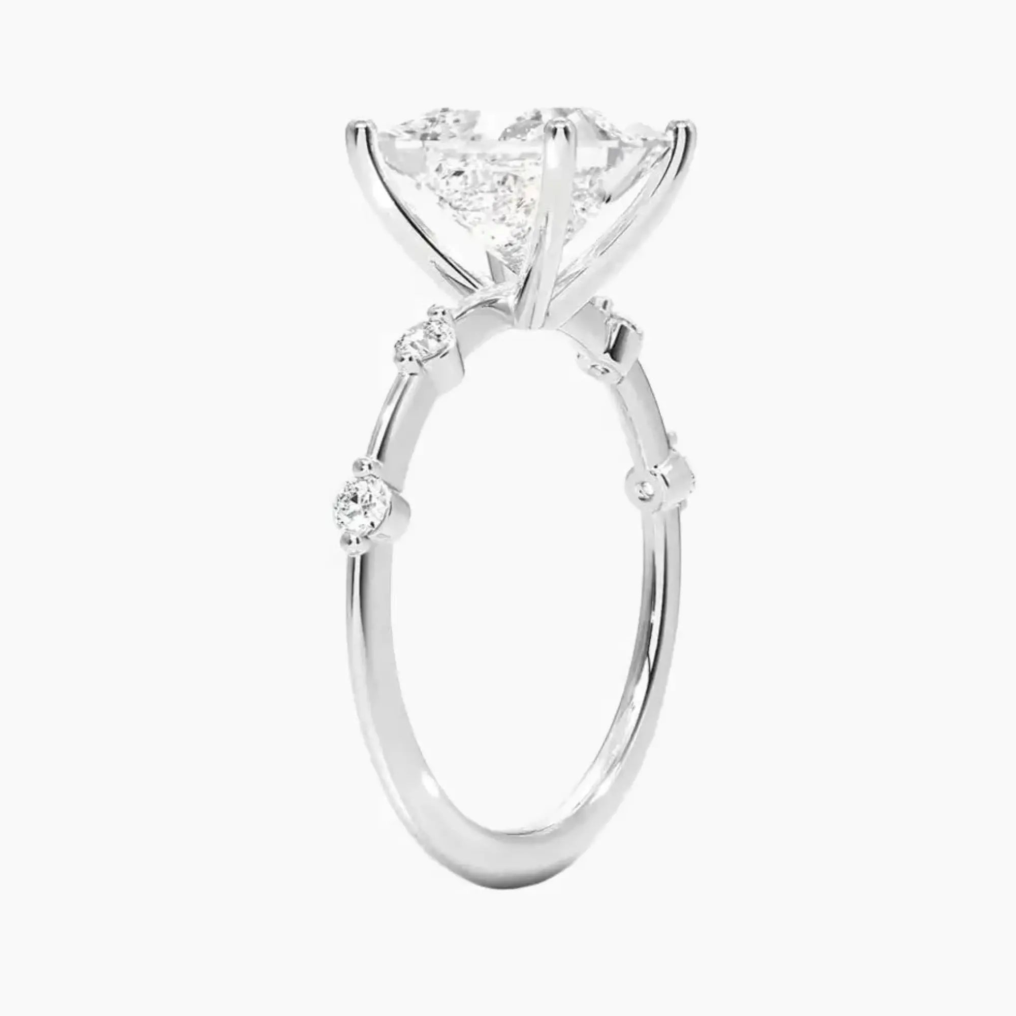 Sena Princess Designer 2.5 Carat Lab Grown Diamond Engagement Ring in 14K Rose Gold
