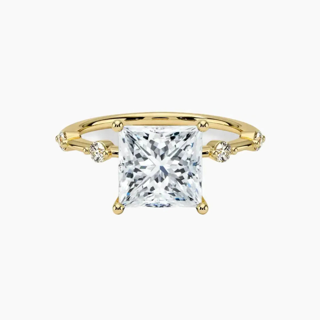Sena Princess Designer 2.5 Carat Lab Grown Diamond Engagement Ring in 18K White Gold