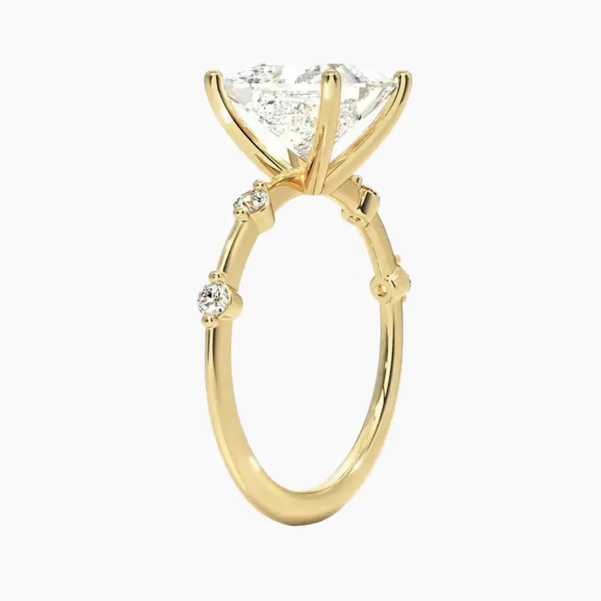 Sena Princess Designer 1.5 Carat Lab Grown Diamond Engagement Ring in 14K Rose Gold