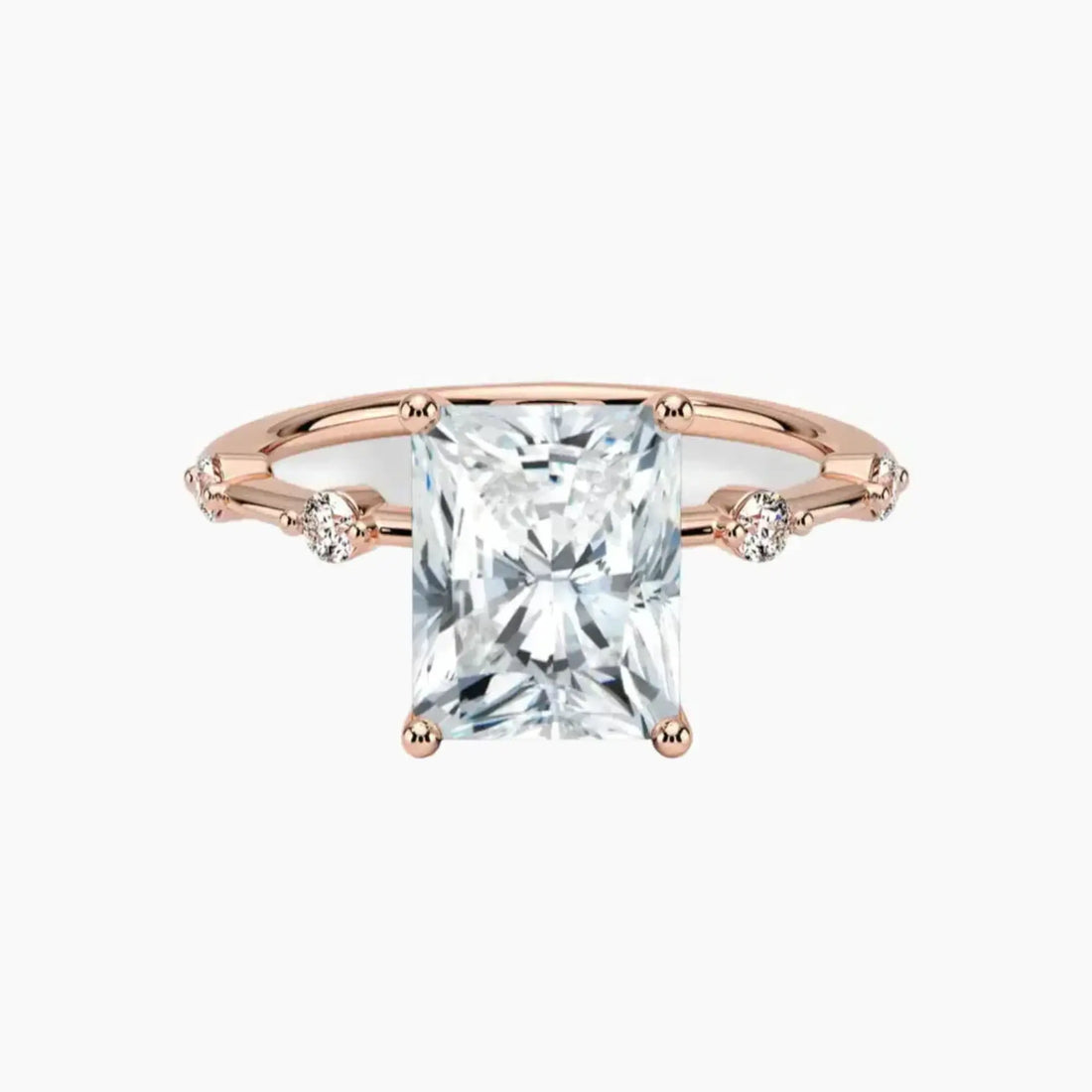 Sena Radiant Designer 1 Carat Lab Grown Diamond Engagement Ring in 18K Yellow Gold