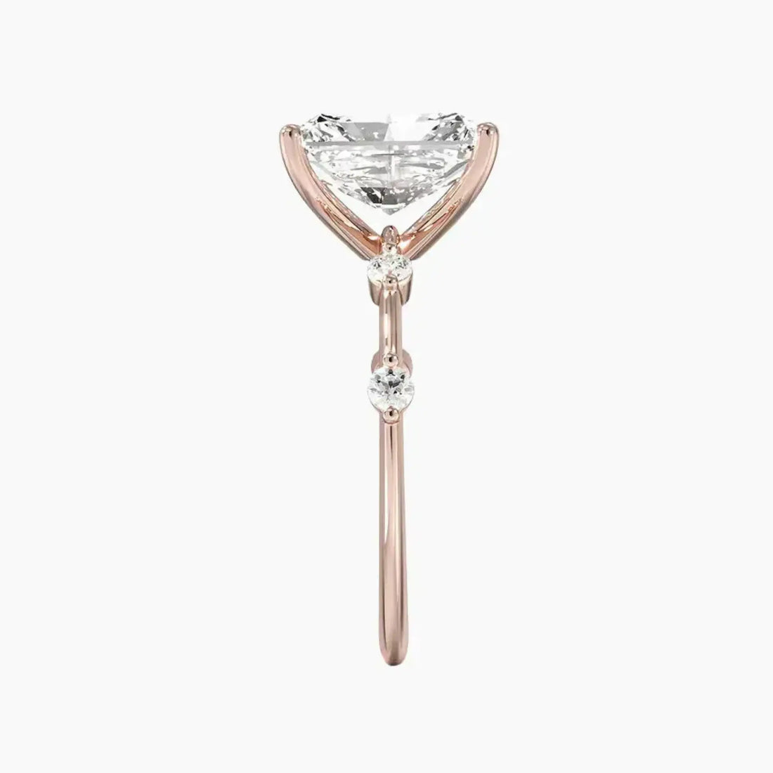 Sena Radiant Designer 1 Carat Lab Grown Diamond Engagement Ring in 18K Yellow Gold