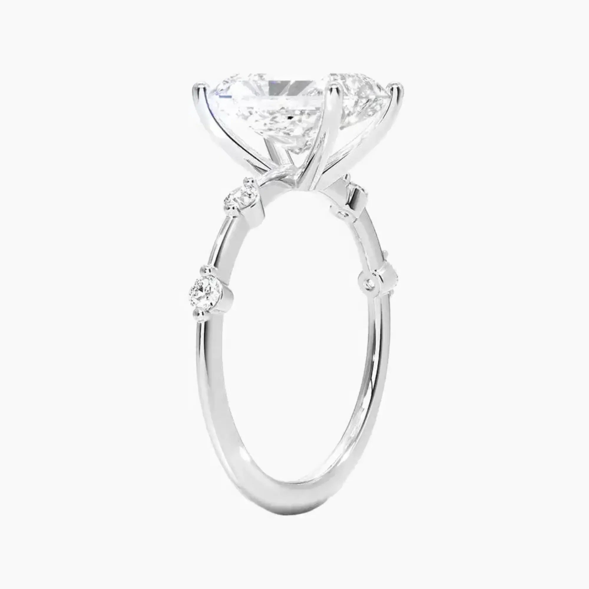 Sena Radiant Designer Diamond Ring Setting in 18K Yellow Gold