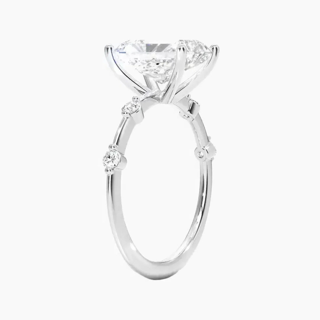 Sena Radiant Designer Diamond Ring Setting in 18K Yellow Gold