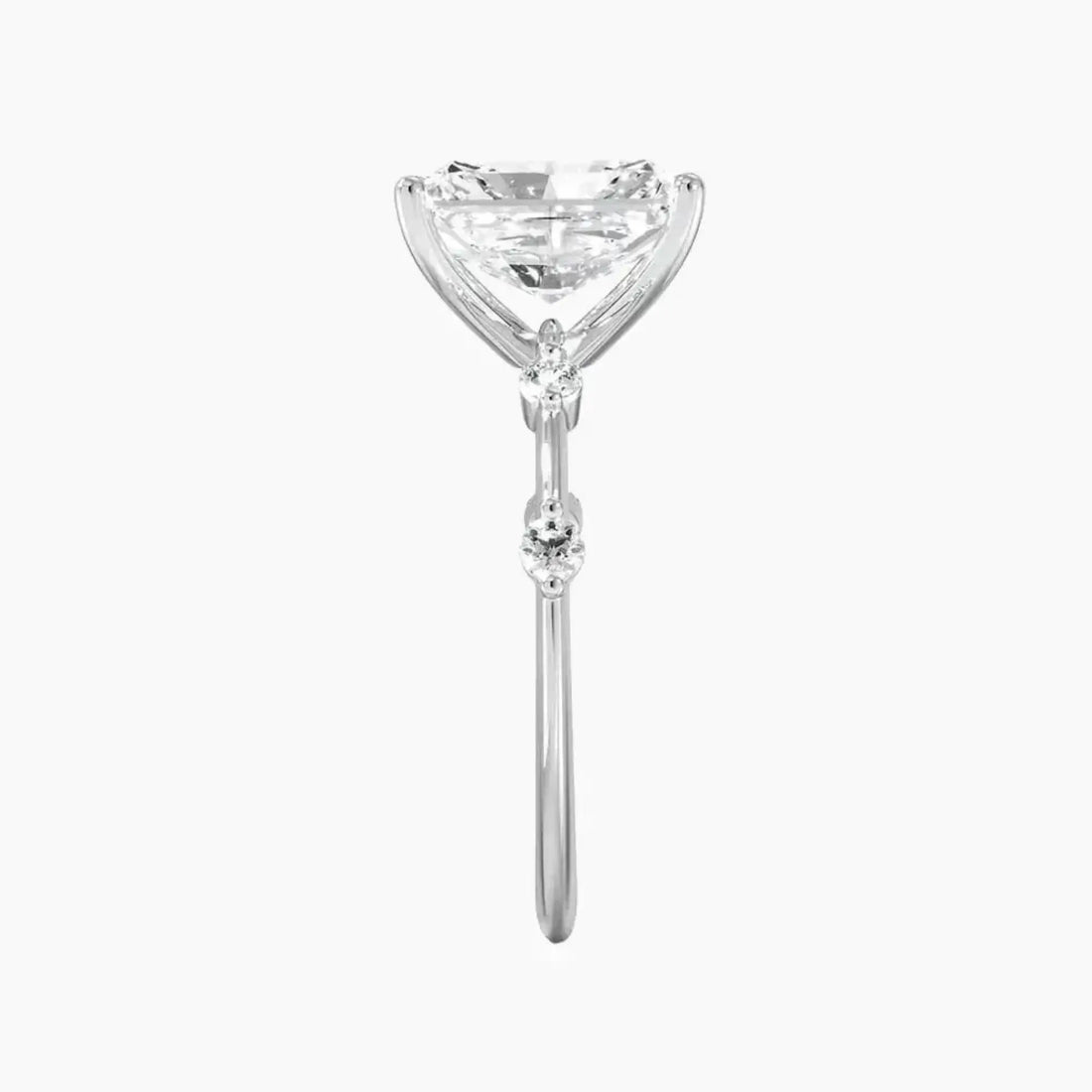 Sena Radiant Designer 2.5 Carat Lab Grown Diamond Engagement Ring in 18K Yellow Gold