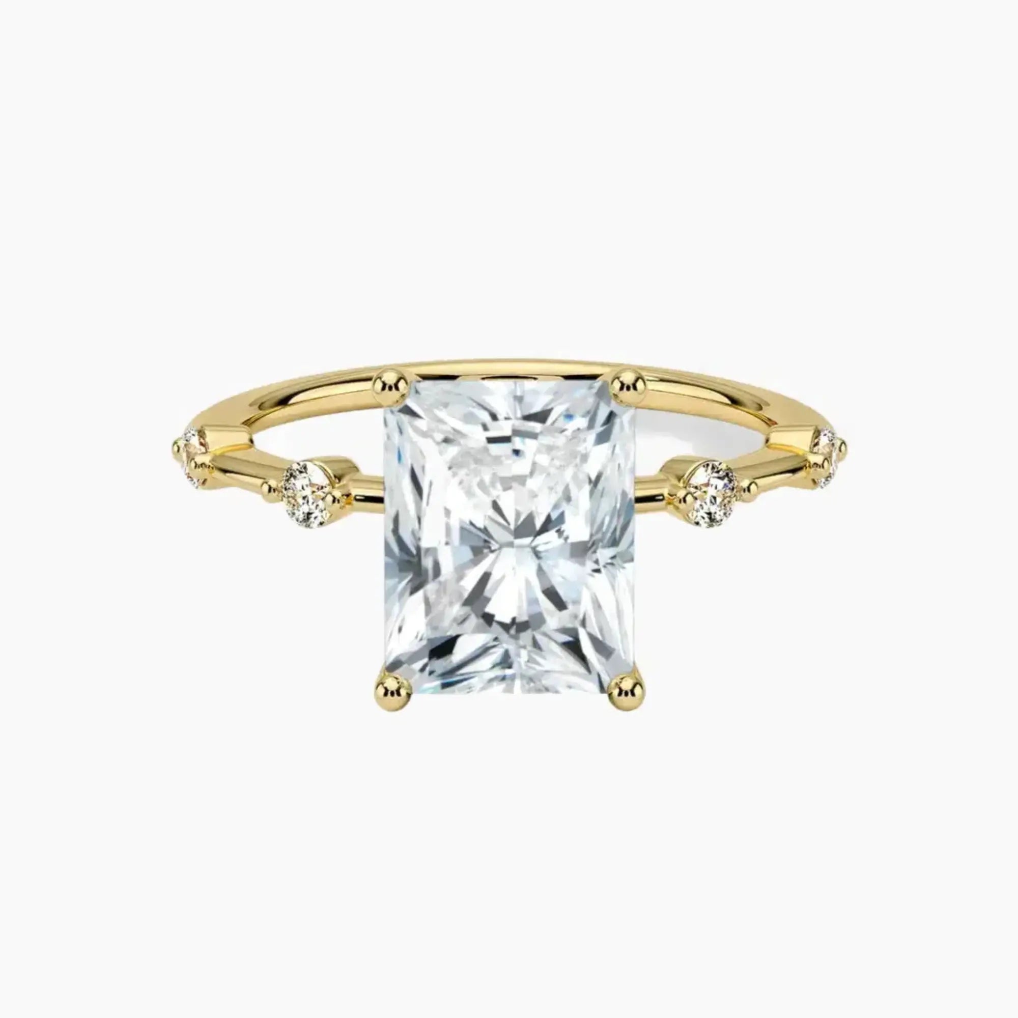 Sena Radiant Designer 1 Carat Lab Grown Diamond Engagement Ring in 18K Rose Gold