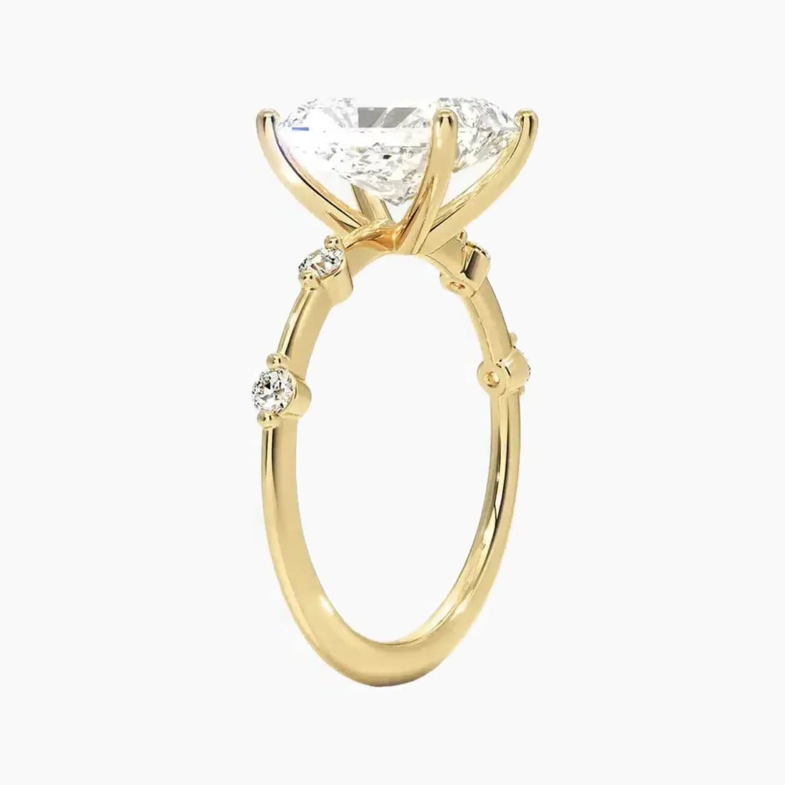 Sena Radiant Designer Diamond Ring Setting in 14K Yellow Gold