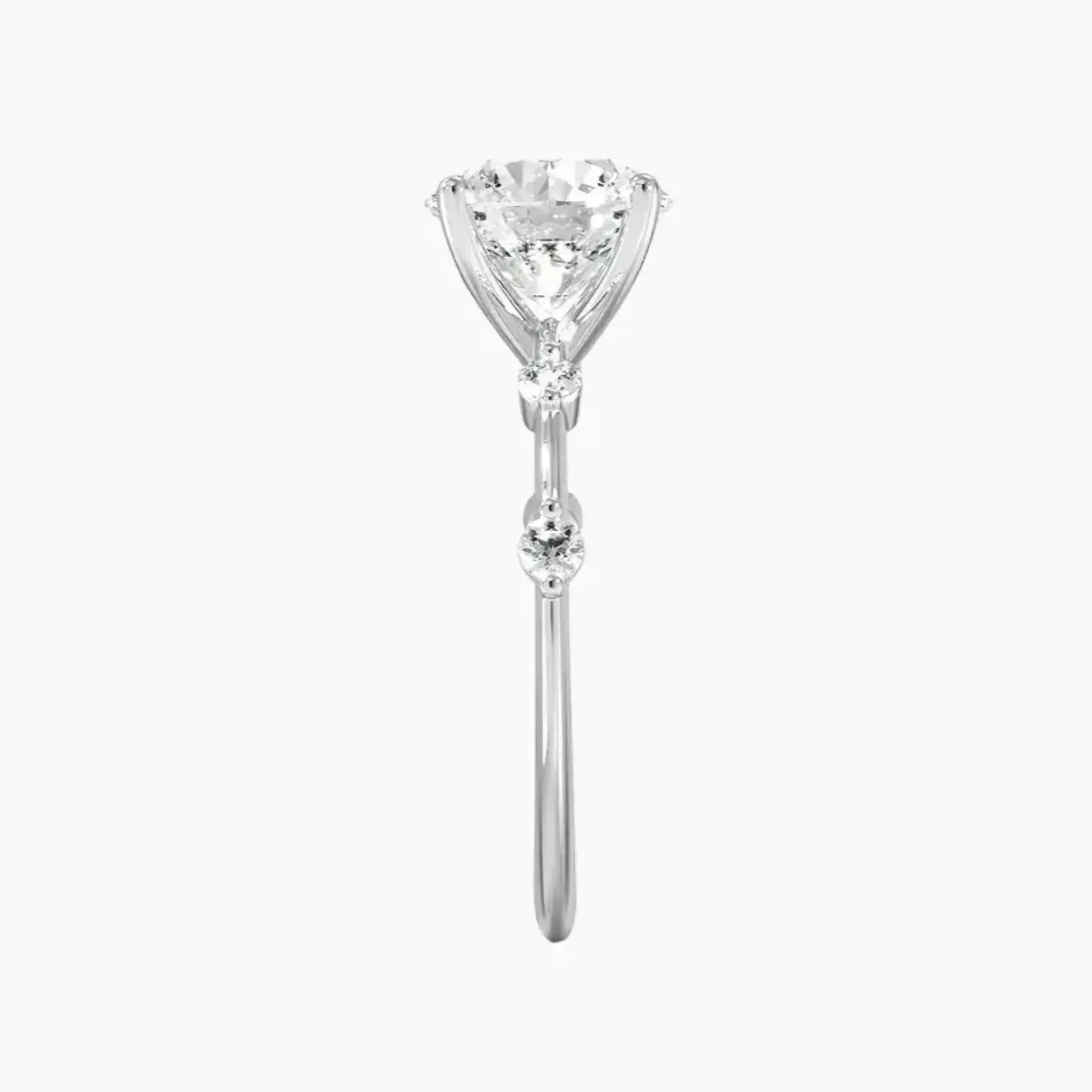 Sena Round Designer 1 Carat Lab Grown Diamond Engagement Ring in 14K Yellow Gold