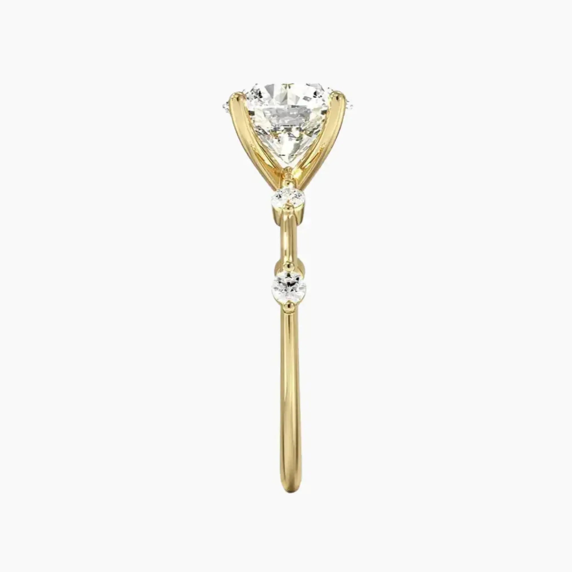 Sena Round Designer Diamond Ring Setting in 18K Rose Gold