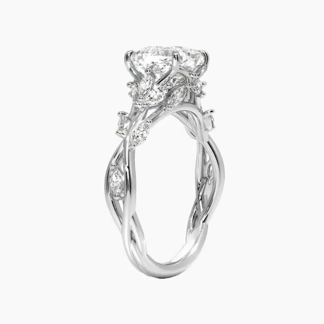 Melia Cushion Designer 1.5 Carat Lab Grown Diamond Engagement Ring in 18K Rose Gold