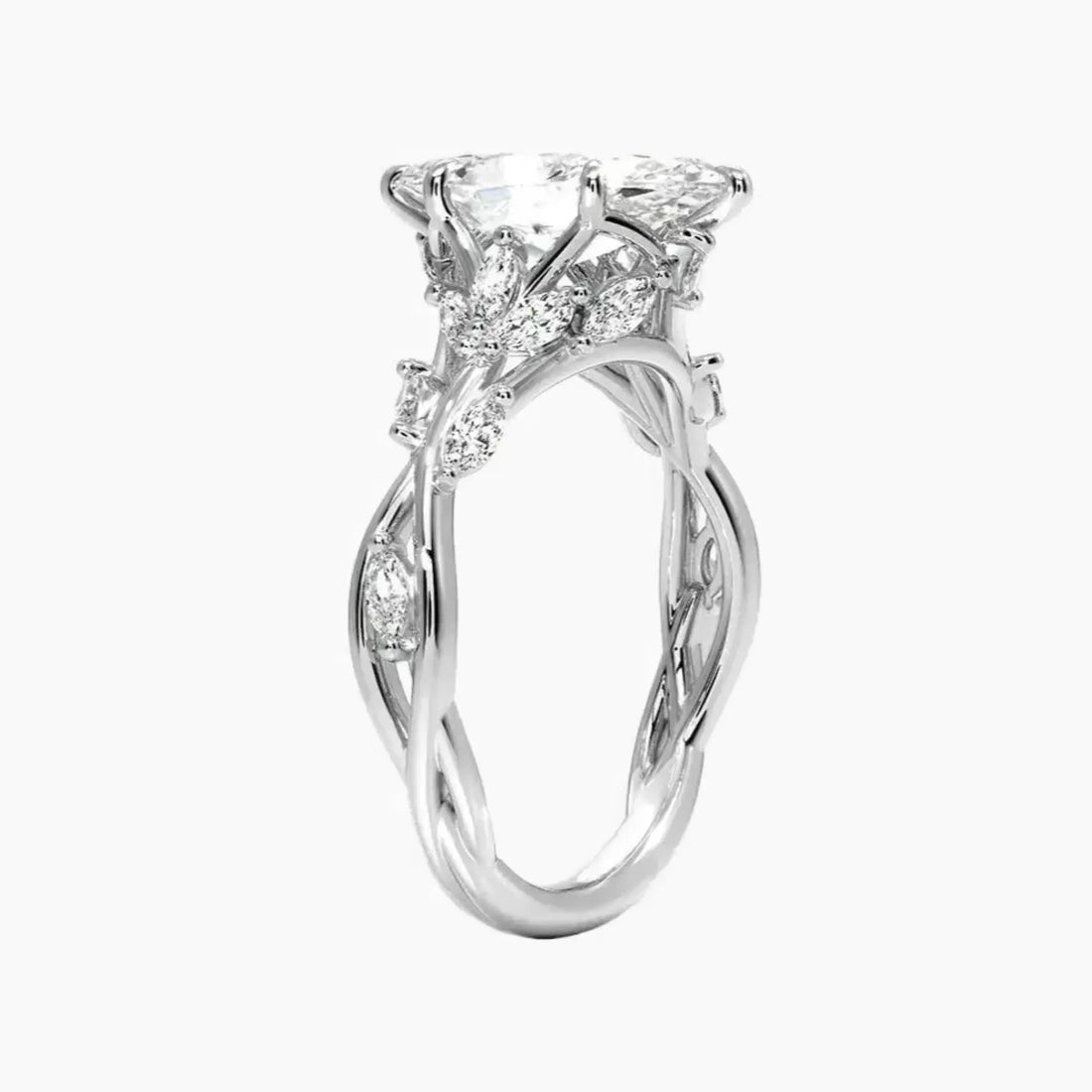 Melia Marquise Designer Diamond Ring Setting in 14K Rose Gold