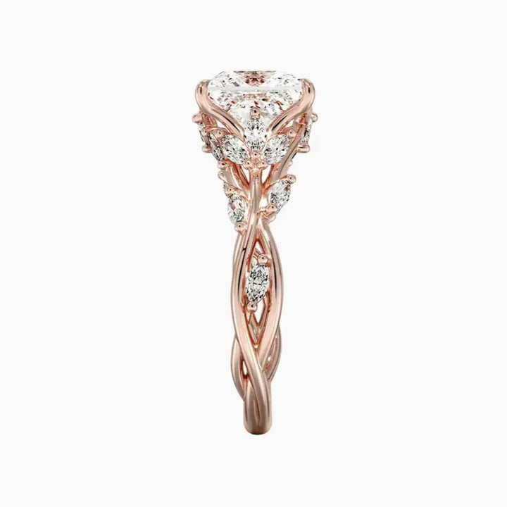 Melia Princess Designer 2.5 Carat Lab Grown Diamond Engagement Ring in 18K Yellow Gold