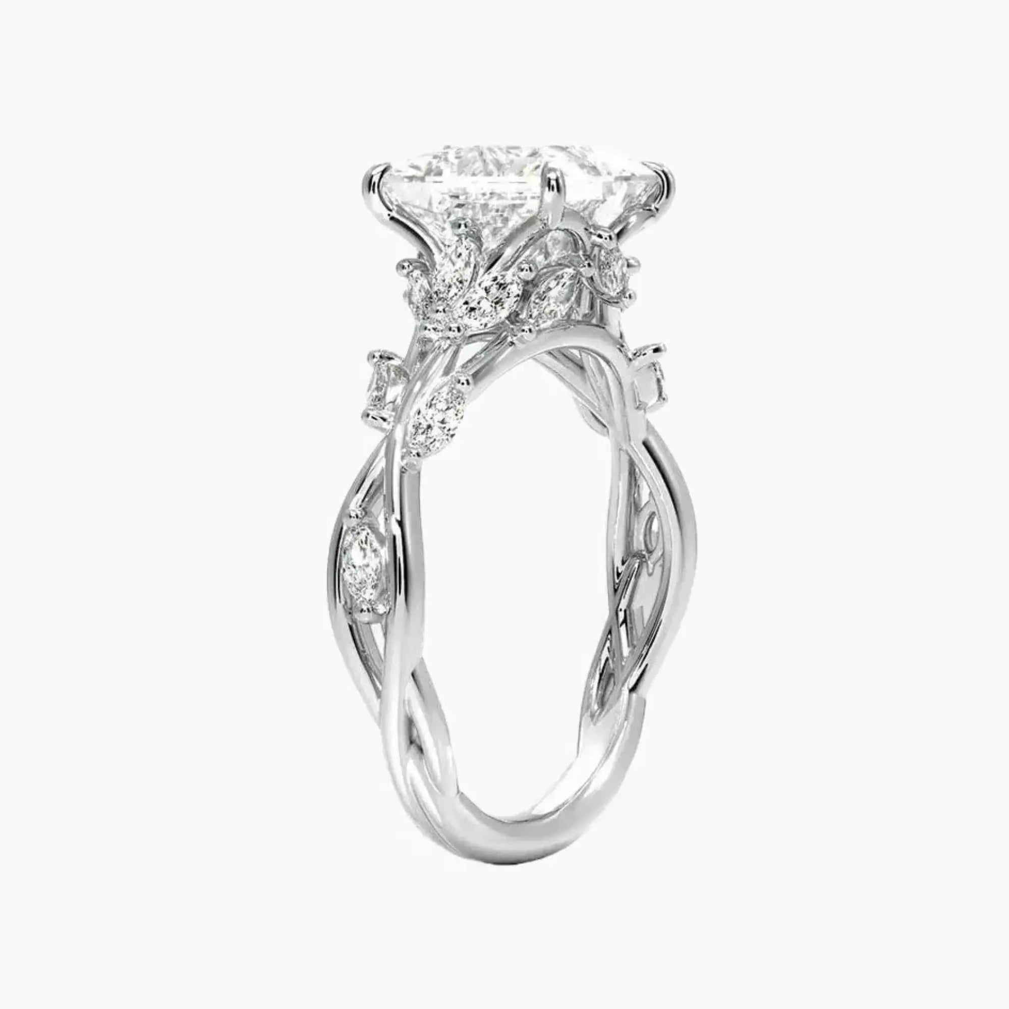 Melia Princess Designer 1.5 Carat Lab Grown Diamond Engagement Ring in 18K Rose Gold
