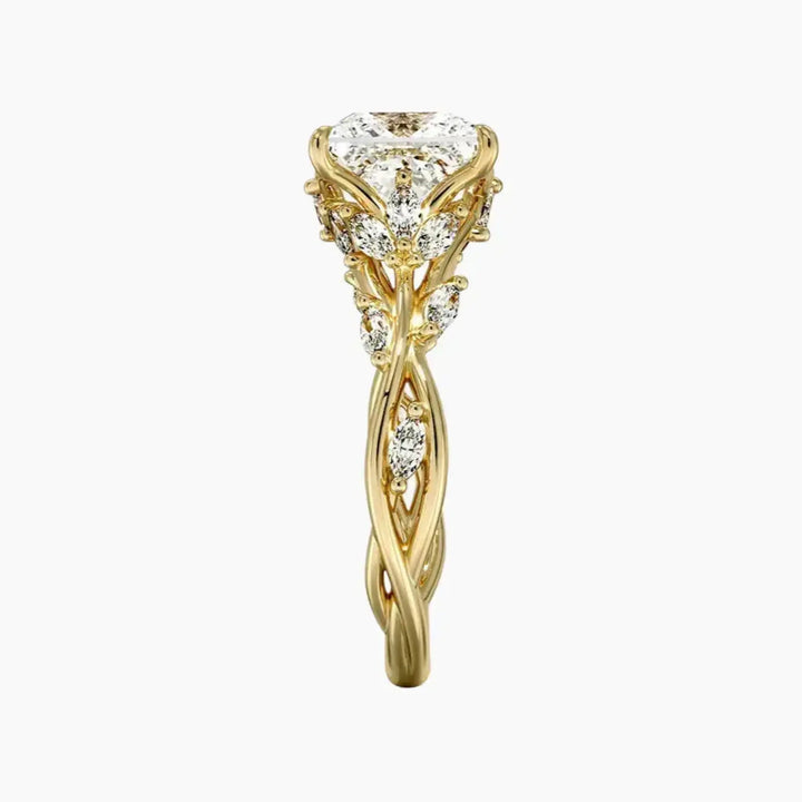 Melia Princess Designer 2 Carat Lab Grown Diamond Engagement Ring in 18K Rose Gold