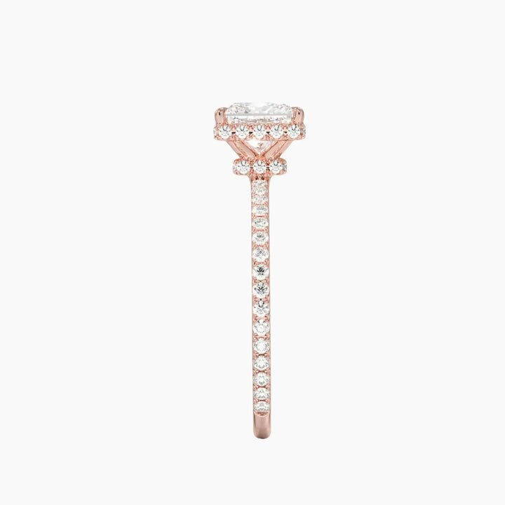 Mirabel Pave Princess Hidden Halo 2.5 Carat Lab Grown Diamond Engagement Ring in 18K White Gold