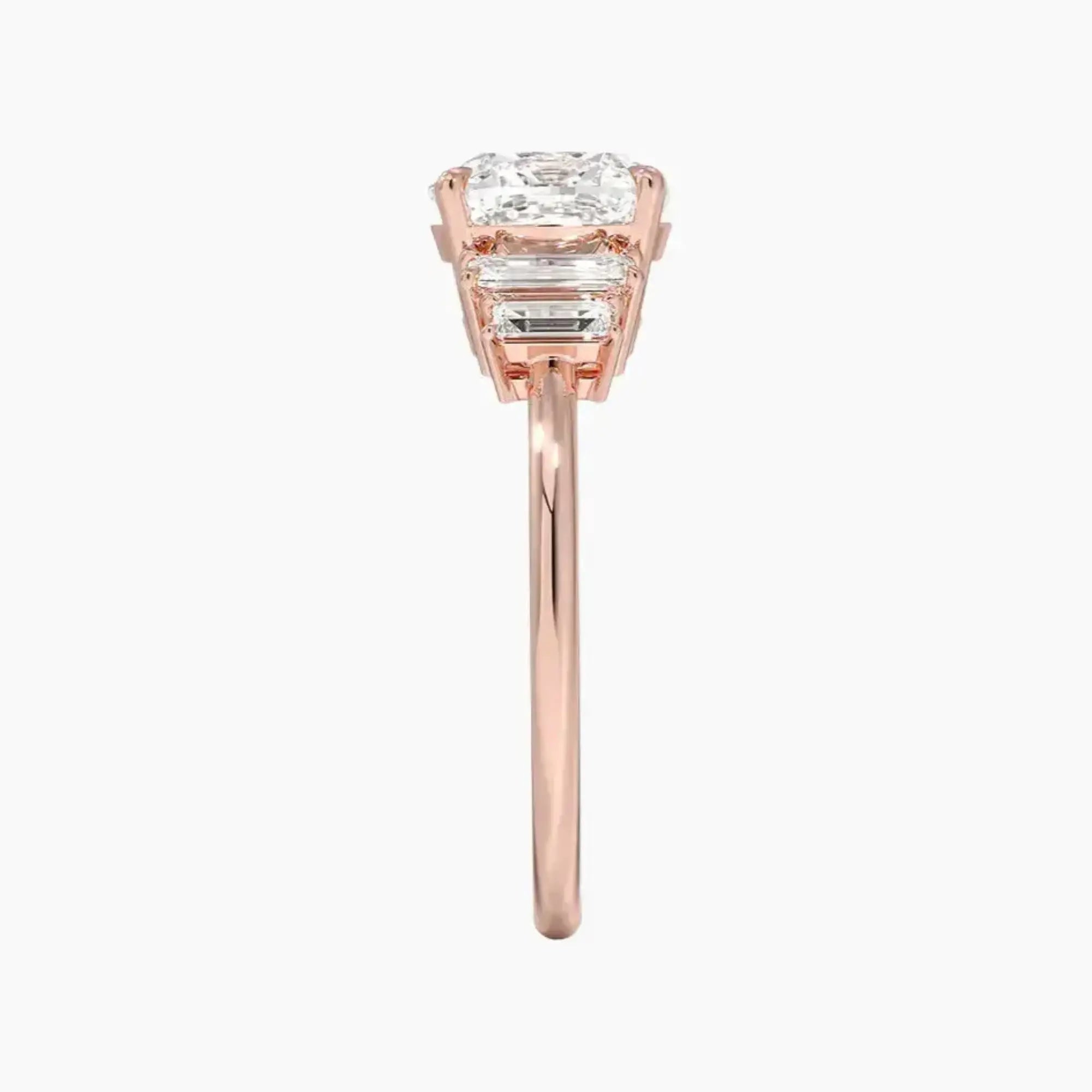 Nerine Five Stone Cushion Designer 2.5 Carat Lab Grown Diamond Engagement Ring in 14K Yellow Gold