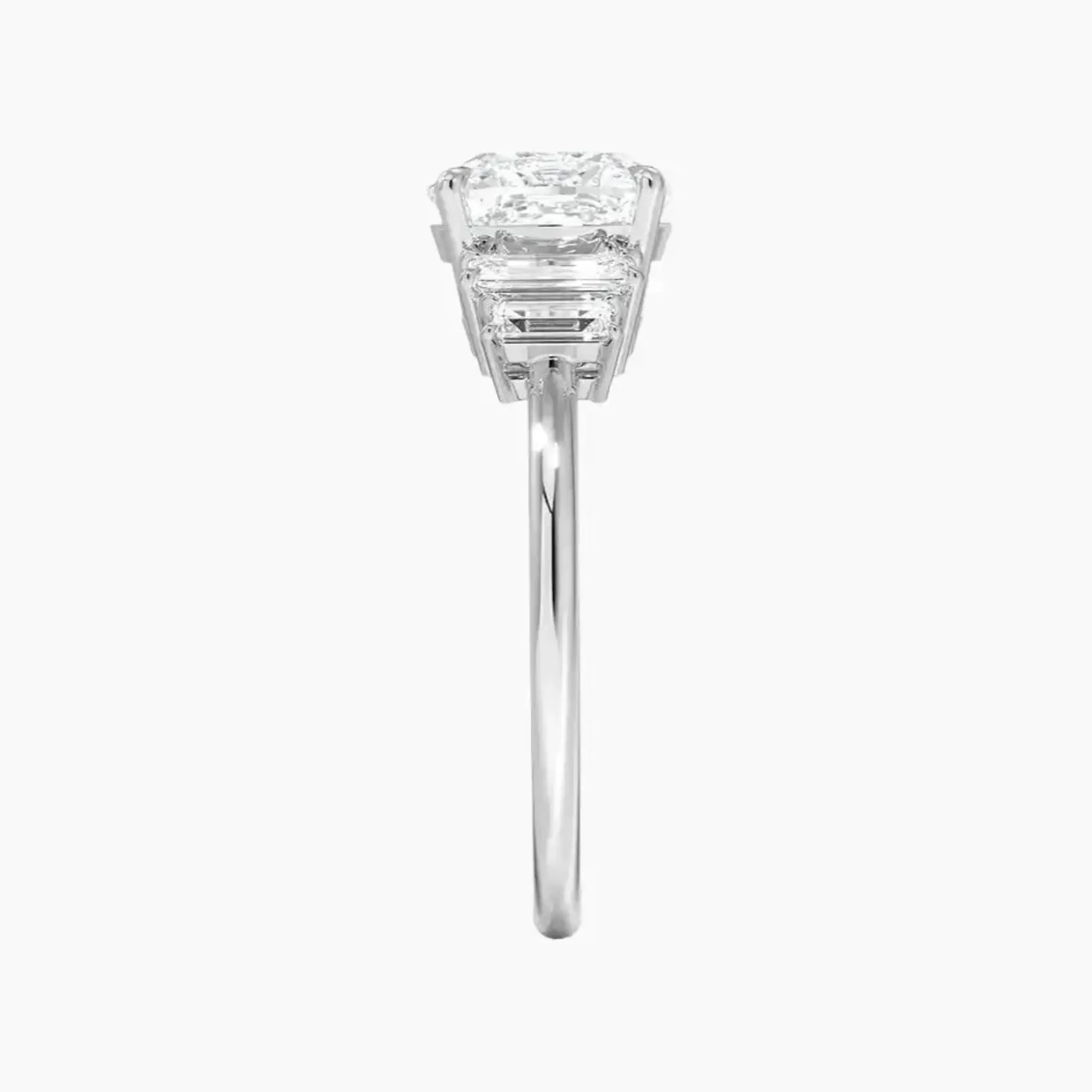 Nerine Five Stone Cushion Designer 2 Carat Lab Grown Diamond Engagement Ring in 14K White Gold