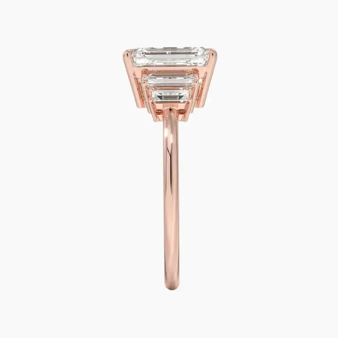 Nerine Five Stone Emerald Designer 2 Carat Lab Grown Diamond Engagement Ring in 18K Yellow Gold