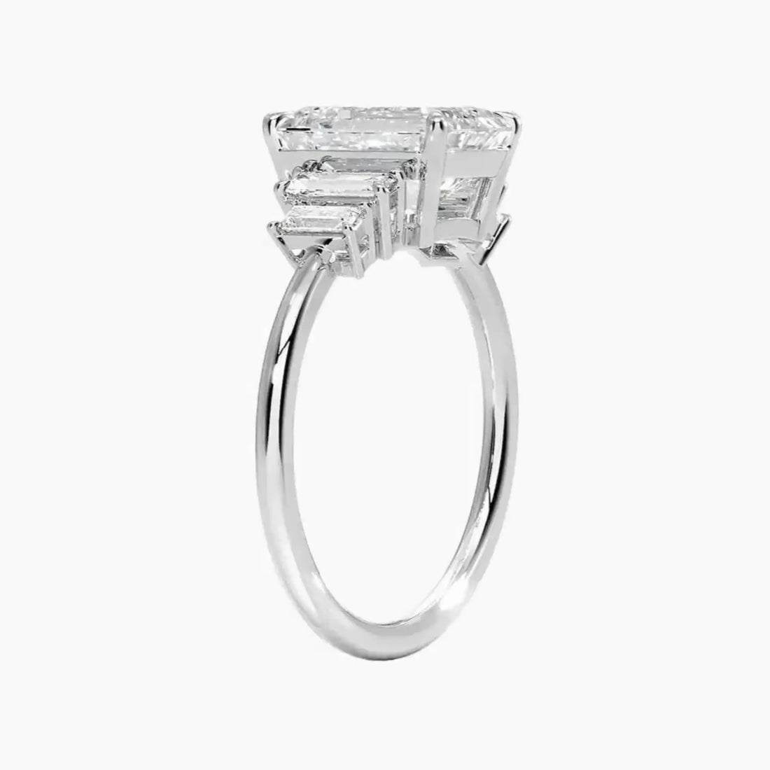 Nerine Five Stone Emerald Designer 2.5 Carat Lab Grown Diamond Engagement Ring in 14K Yellow Gold