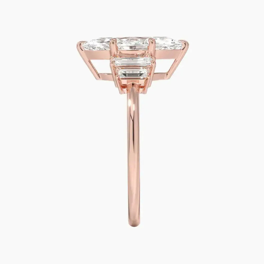 Nerine Five Stone Marquise Designer 1 Carat Lab Grown Diamond Engagement Ring in 18K Yellow Gold