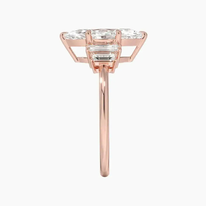 Nerine Five Stone Marquise Designer 2 Carat Lab Grown Diamond Engagement Ring in 14K Yellow Gold