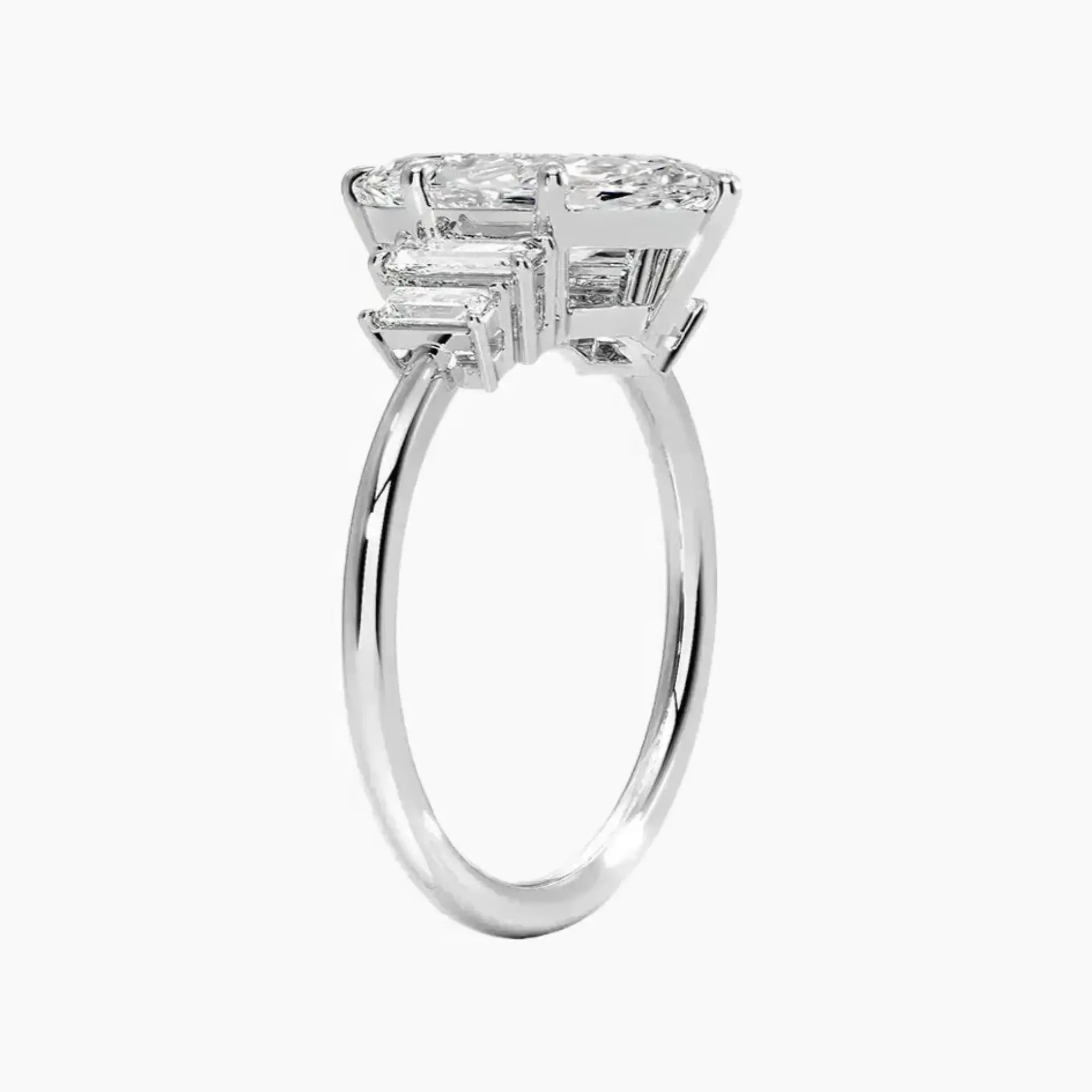 Nerine Five Stone Marquise Designer 1 Carat Lab Grown Diamond Engagement Ring in 14K Rose Gold