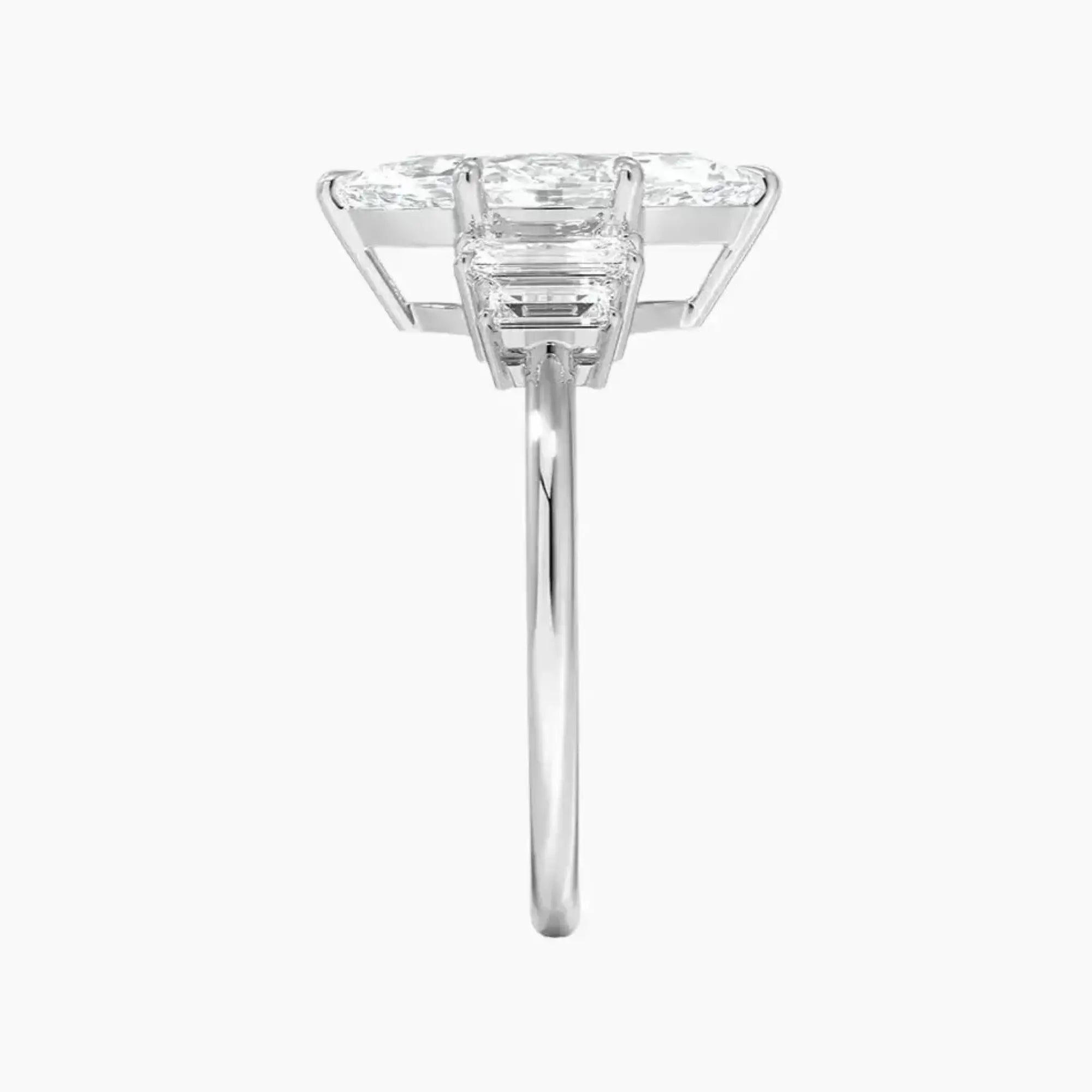 Nerine Five Stone Marquise Designer 3 Carat Lab Grown Diamond Engagement Ring in 14K Yellow Gold