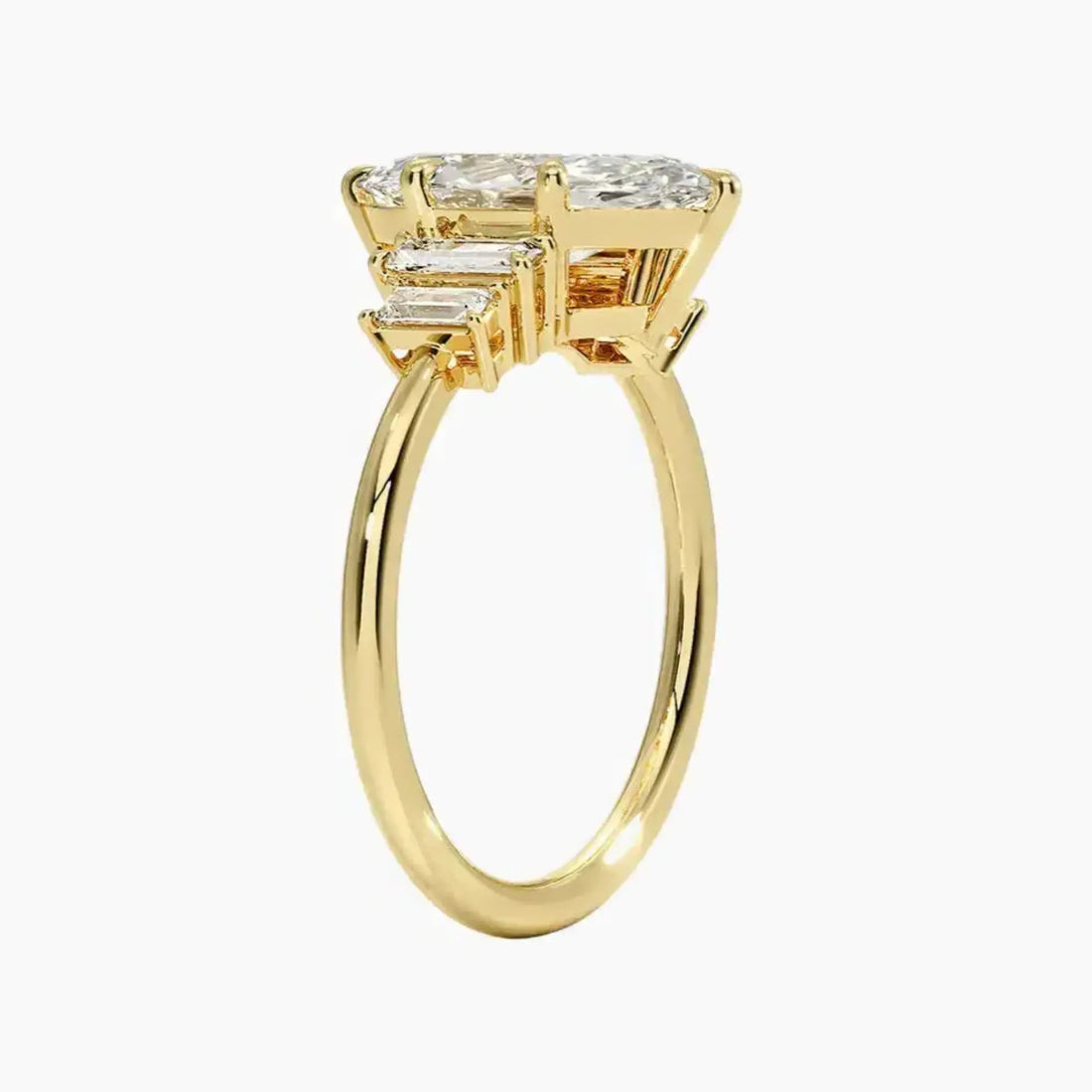 Nerine Five Stone Marquise Designer Diamond Ring Setting in 14K Rose Gold