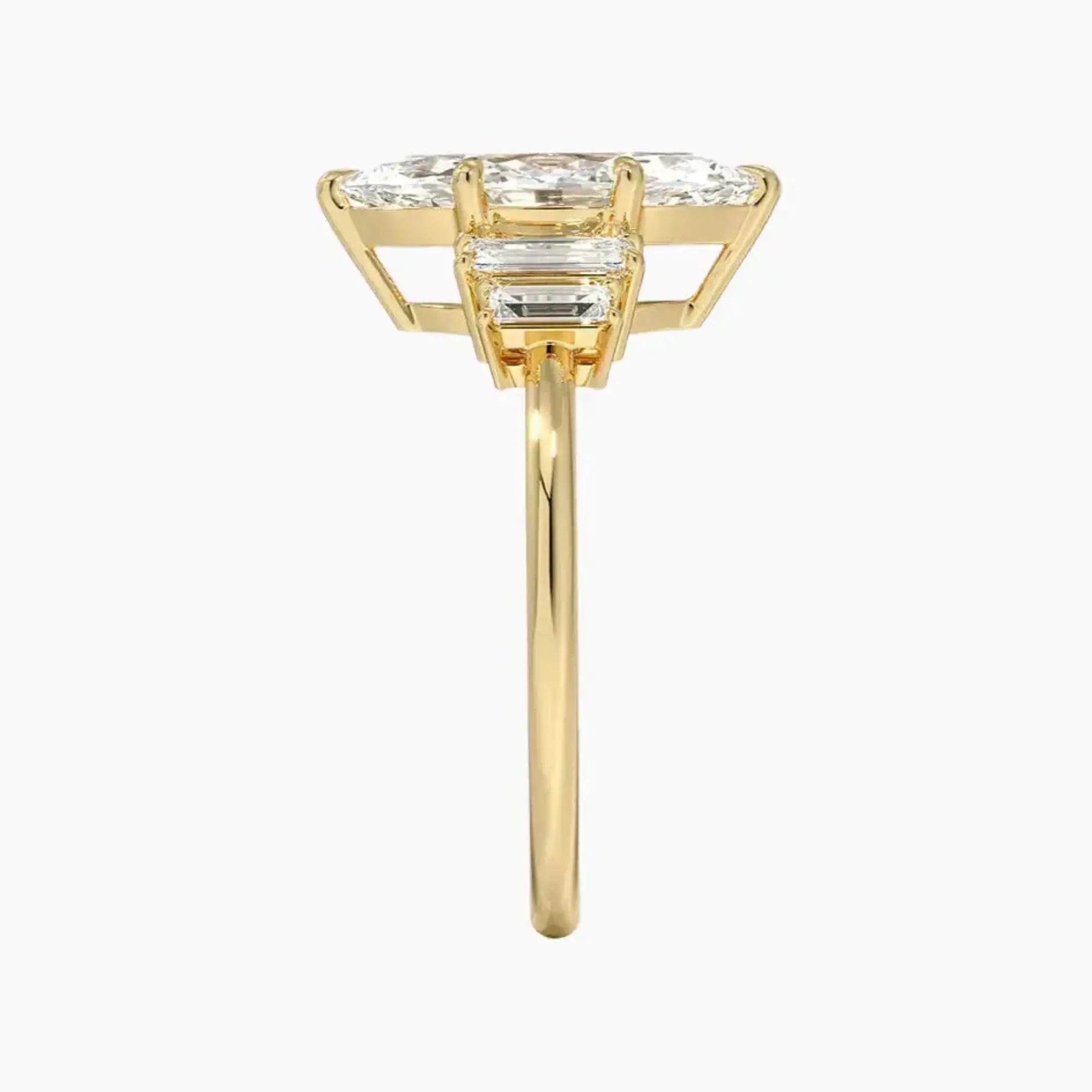 Nerine Five Stone Marquise Designer 2.5 Carat Lab Grown Diamond Engagement Ring in 14K White Gold