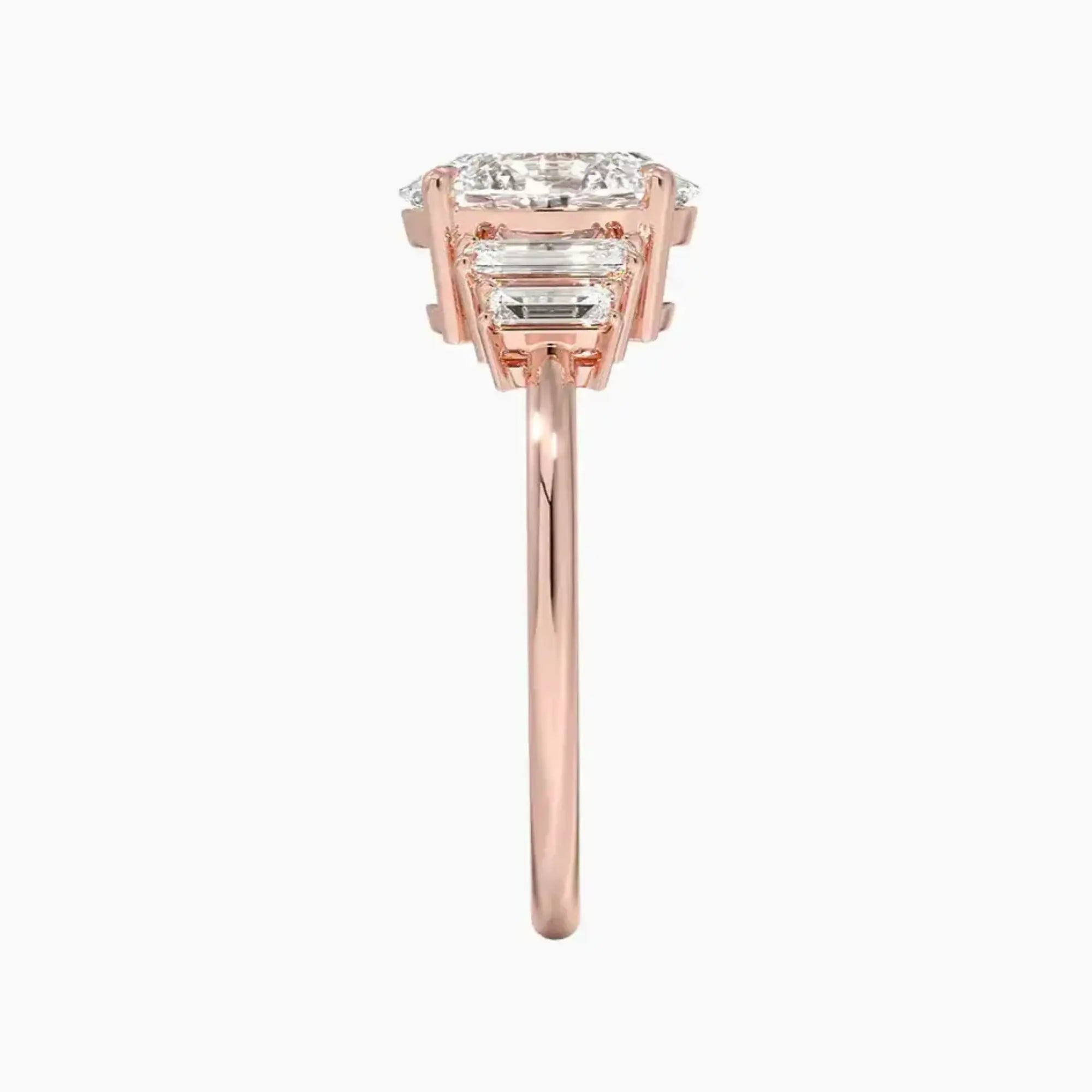 Nerine Five Stone Oval Designer Diamond Ring Setting in 14K Yellow Gold