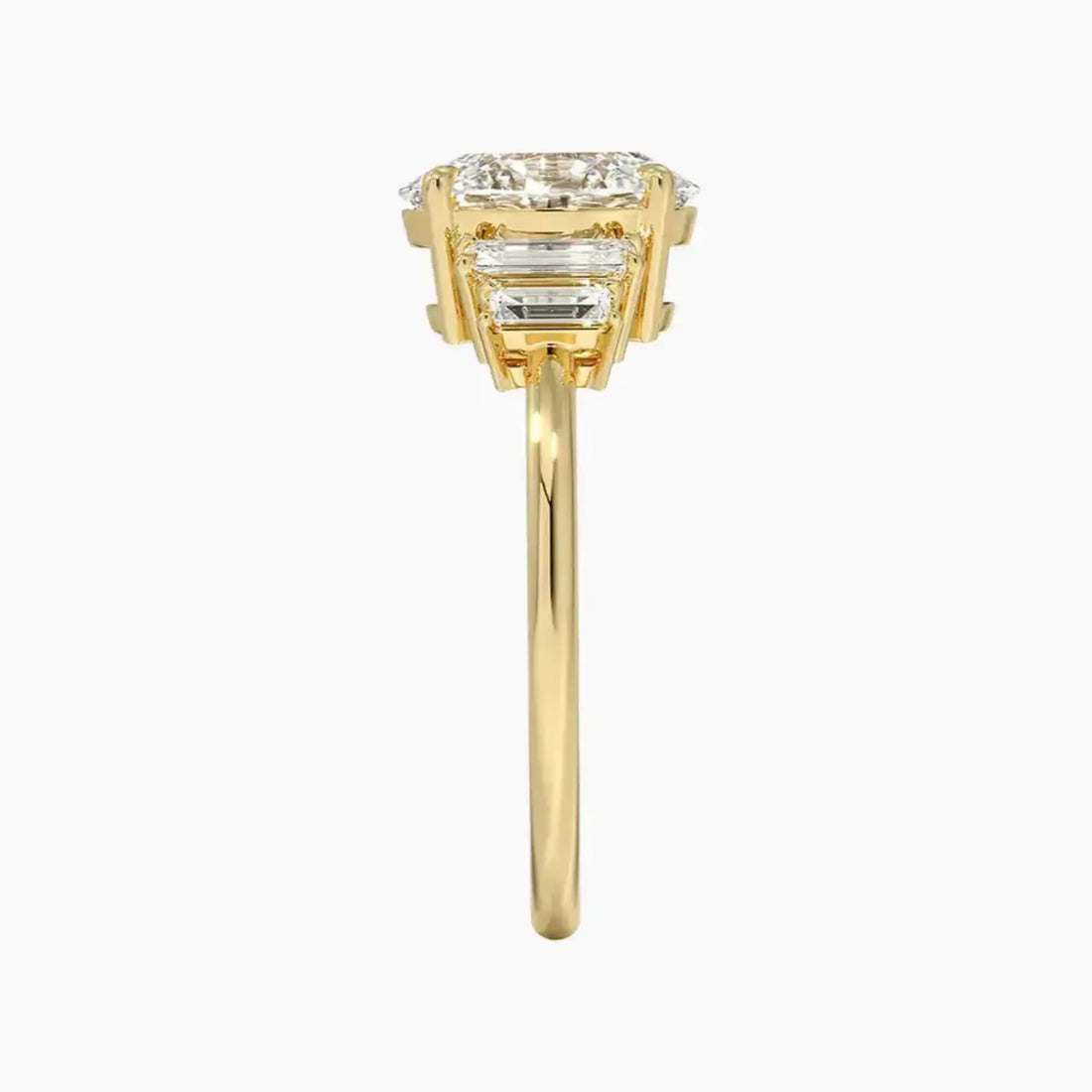 Nerine Five Stone Oval Designer 2.5 Carat Lab Grown Diamond Engagement Ring in 14K Rose Gold