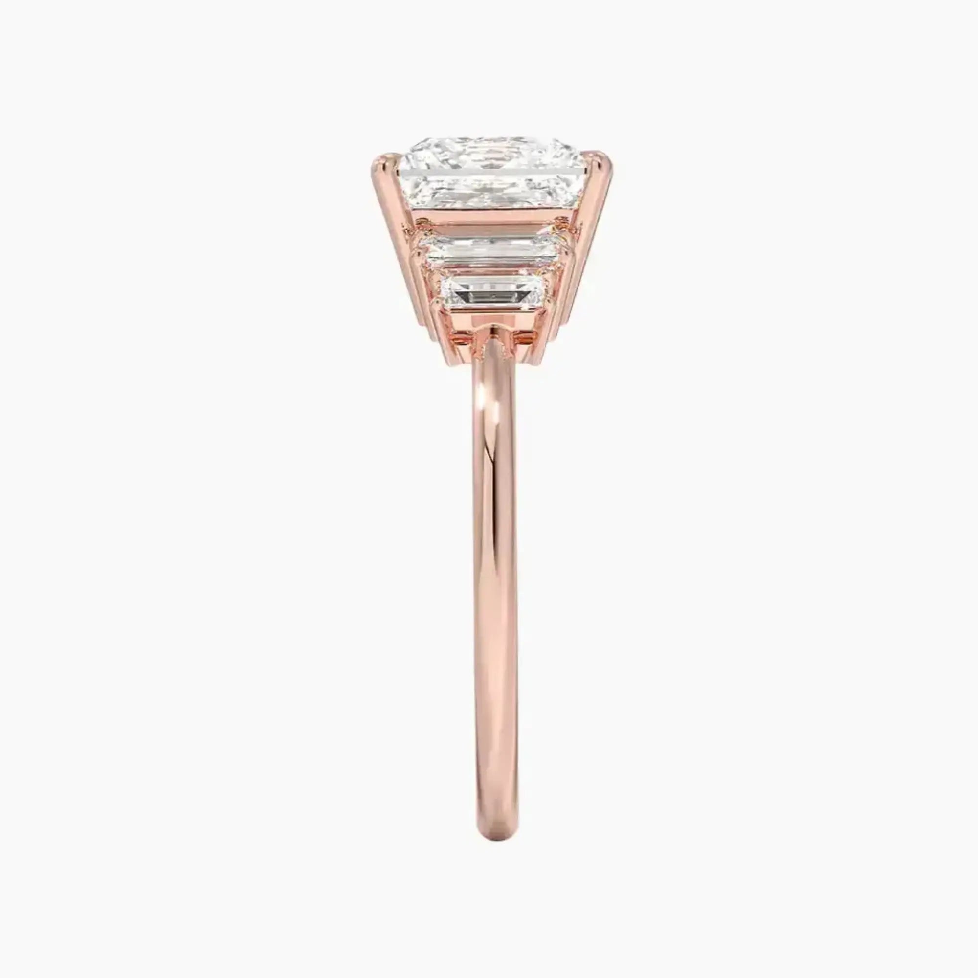 Nerine Five Stone Princess Designer 2.5 Carat Lab Grown Diamond Engagement Ring in 18K Rose Gold