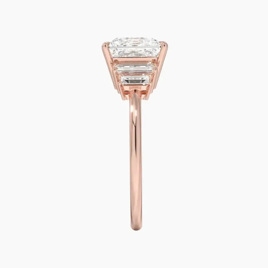 Nerine Five Stone Princess Designer 2 Carat Lab Grown Diamond Engagement Ring in 18K White Gold