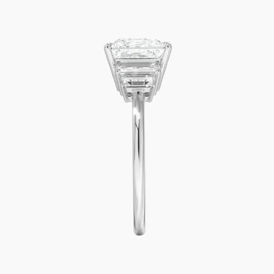 Nerine Five Stone Princess Designer 3 Carat Lab Grown Diamond Engagement Ring in 14K Rose Gold