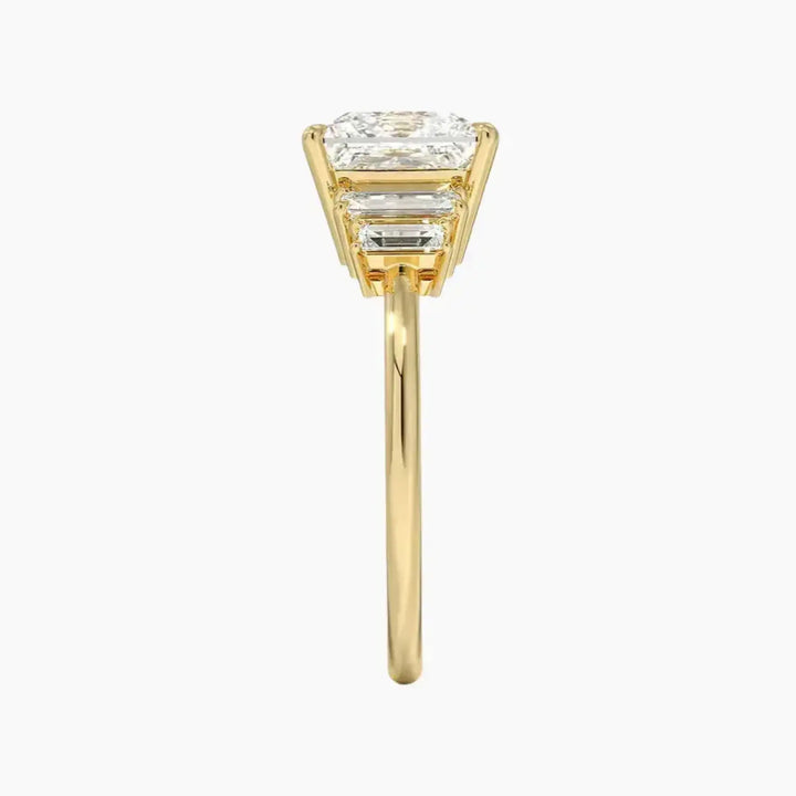 Nerine Five Stone Princess Designer 3 Carat Lab Grown Diamond Engagement Ring in 18K Rose Gold