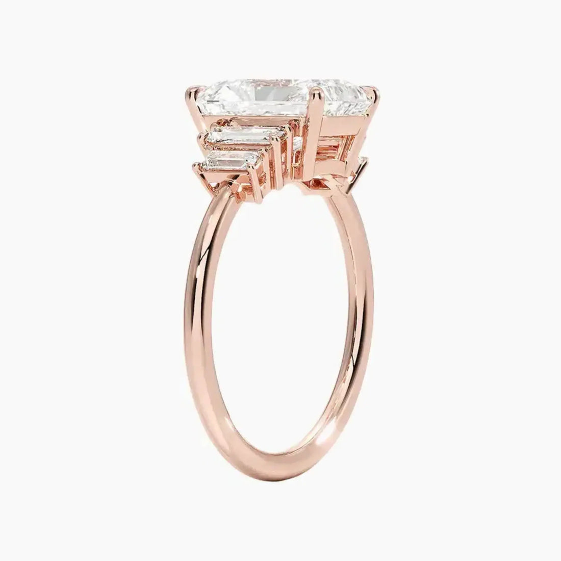Nerine Five Stone Radiant Designer 3 Carat Lab Grown Diamond Engagement Ring in 14K Yellow Gold