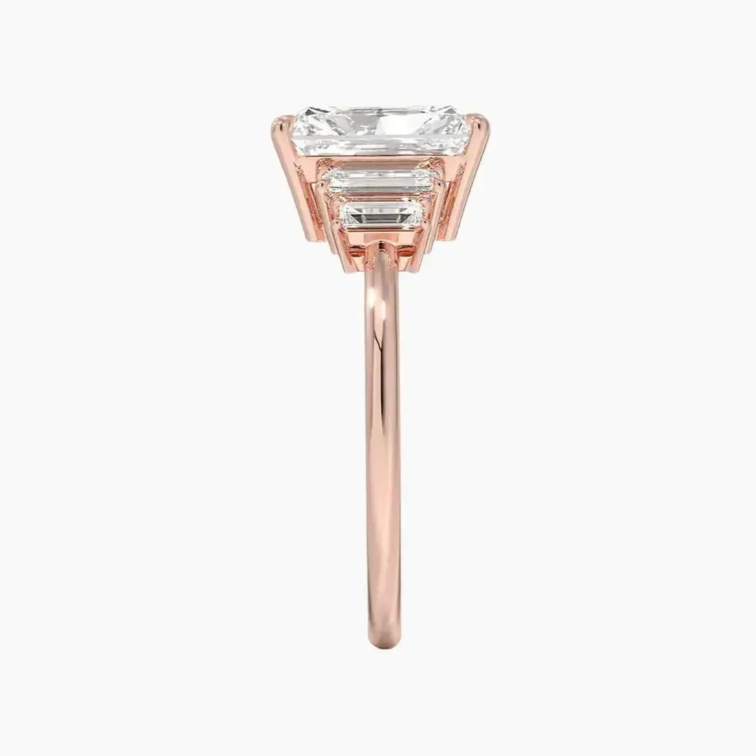 Nerine Five Stone Radiant Designer 3 Carat Lab Grown Diamond Engagement Ring in 14K Yellow Gold