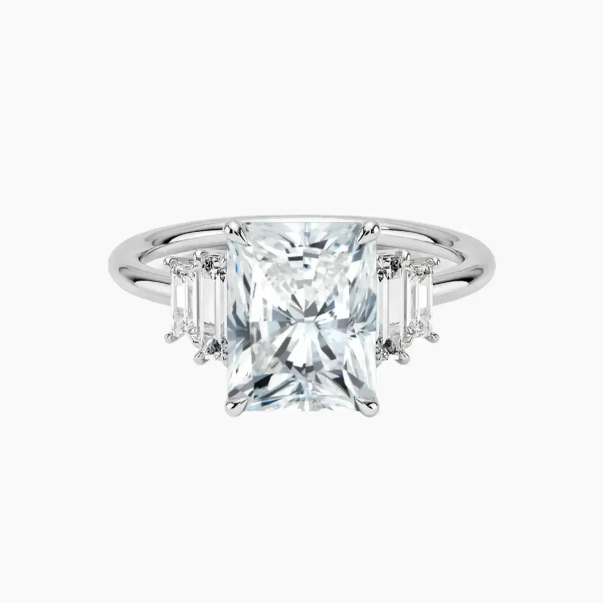 Nerine Five Stone Radiant Designer 2 Carat Lab Grown Diamond Engagement Ring in 18K Yellow Gold
