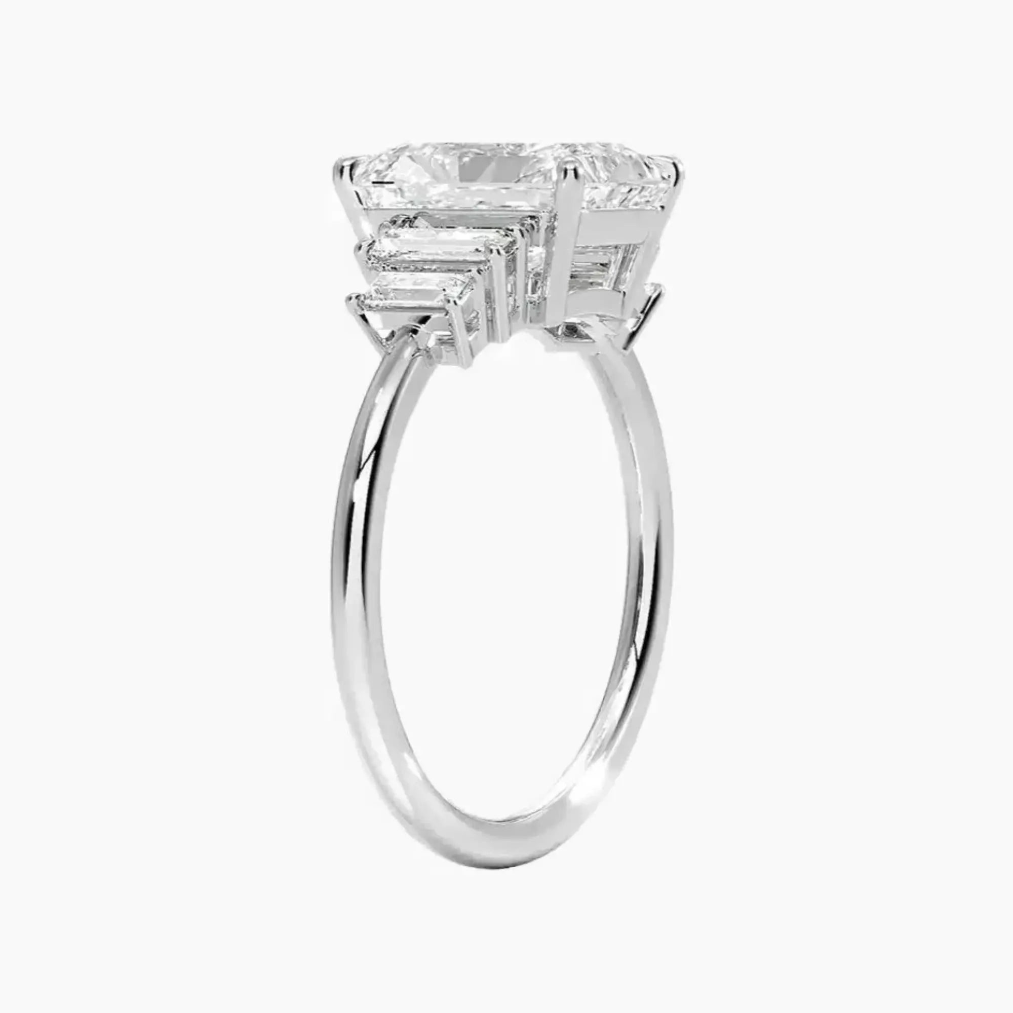 Nerine Five Stone Radiant Designer 2.5 Carat Lab Grown Diamond Engagement Ring in 18K Rose Gold